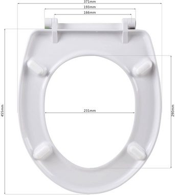 EUGAD WC-Sitz (1-St), mit Absenkautomatik Einhorn, aus Duroplast Oval