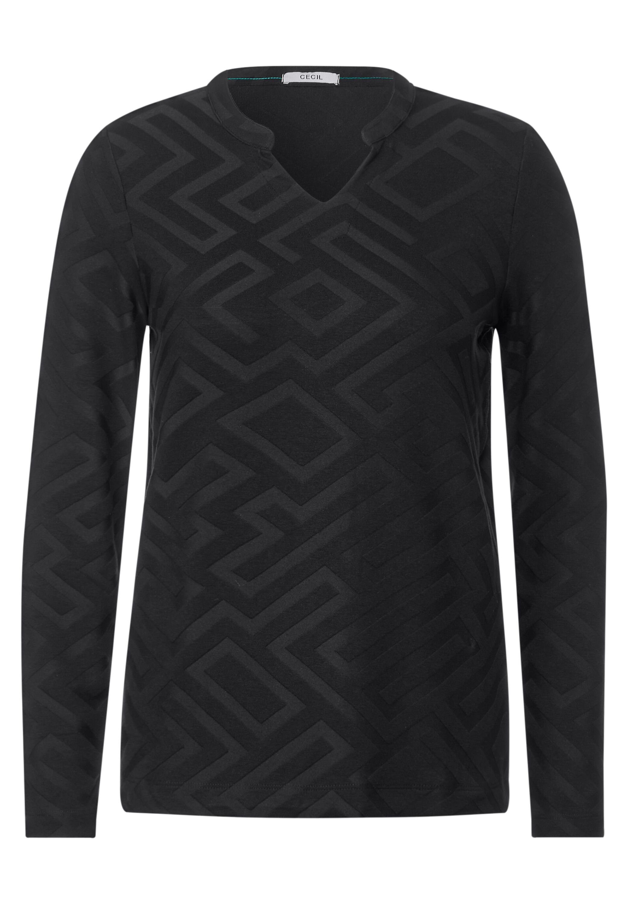 CECIL Langarmshirt aus softem Materialmix
