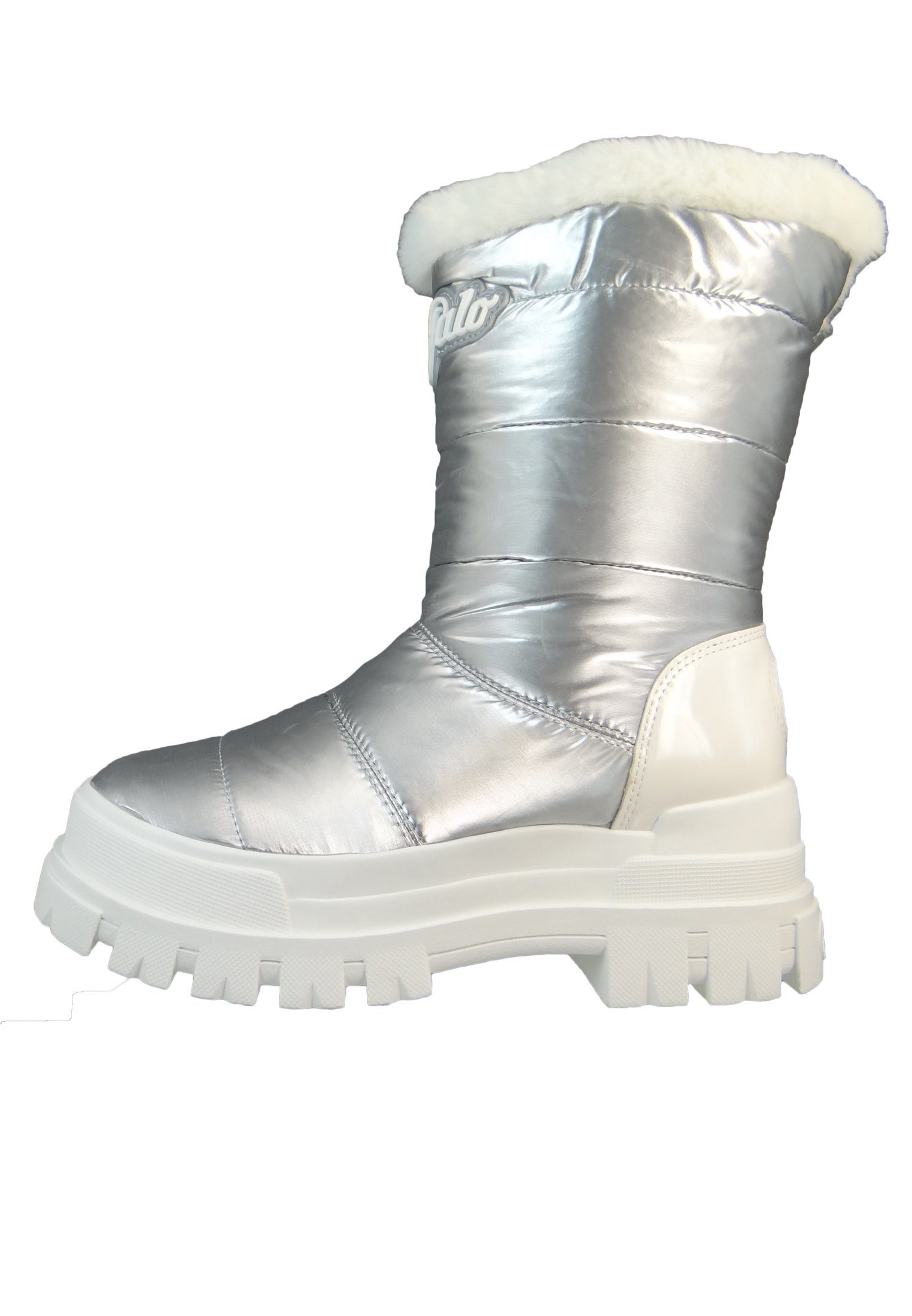 Buffalo 1622331 Aspha Snow Vegan Silver Stiefel