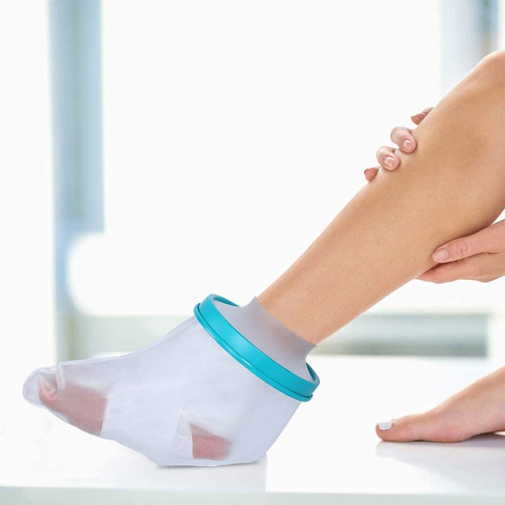 FELIXLEO Gips-und Verbandschutz Wasserdichter Duschschutz für Gipsverbände an Fuß und Bein – Bild 3 von 5
