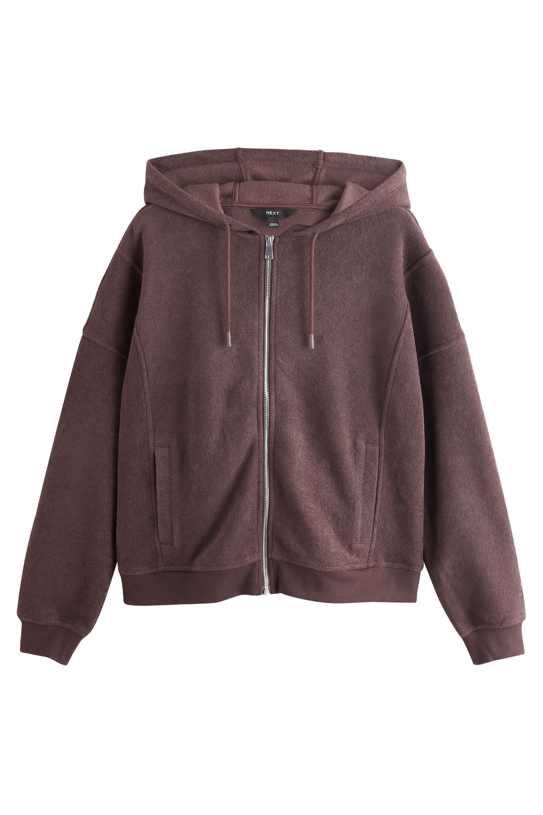Next Kapuzenpullover Frottee-Hoodie mit durchgehendem Reißverschluss (1-tlg)