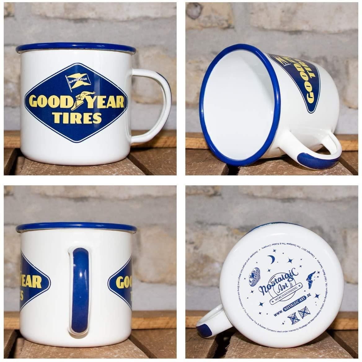 Nostalgic-Art Tasse Emaille-Becher - GOOD YEAR - GOOD YEAR Logo White