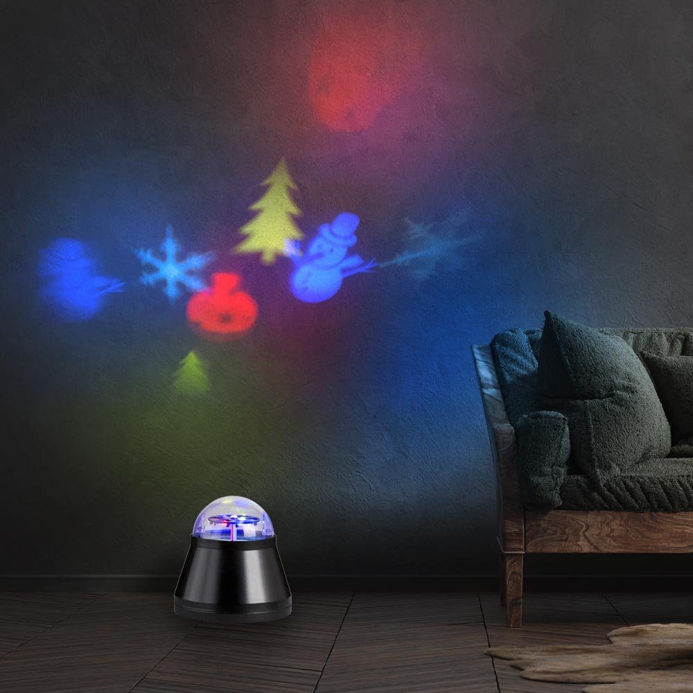 etc-shop Dekolicht, LED-Leuchtmittel fest verbaut, Farbwechsel, RGB LED Tisch Lampe Winter Deko Beleuchtung XMAS Weihnachten Kugel