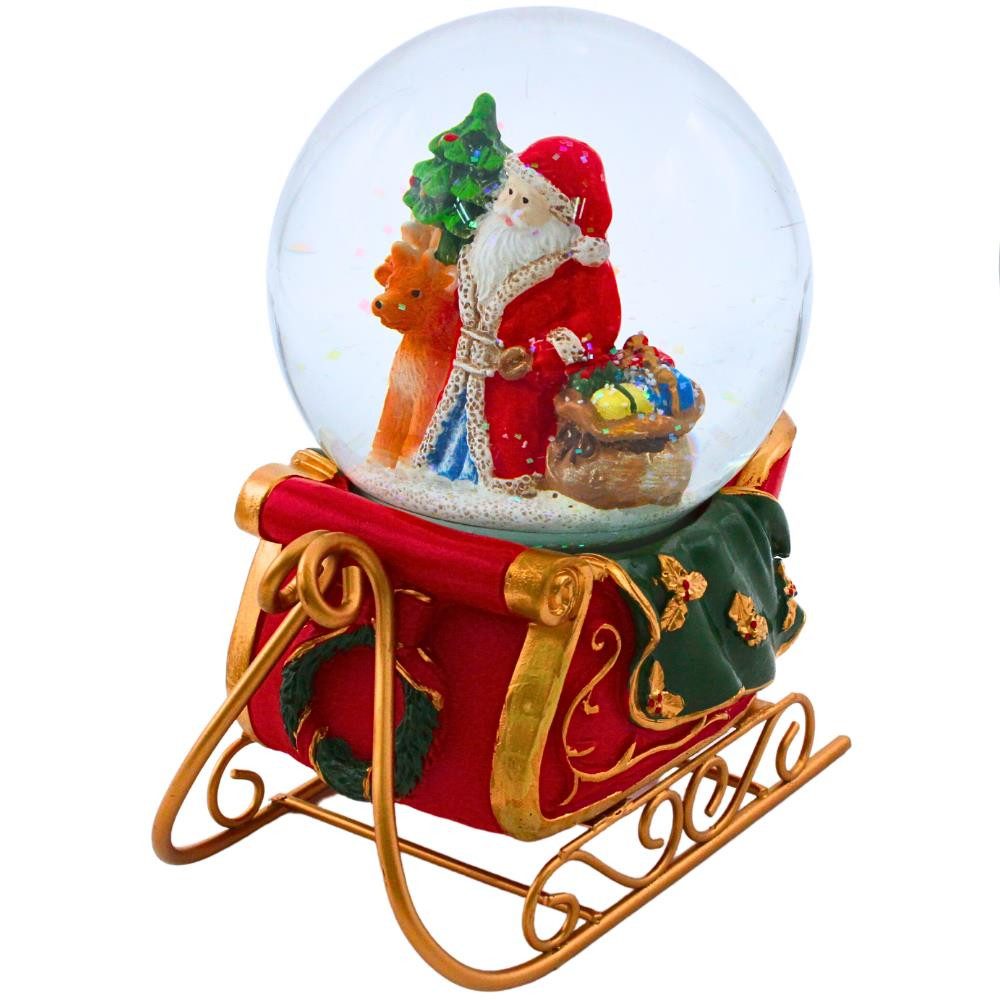 Dekohelden24 Schneekugel XL und XXL Schneekugeln in verschiedenen Ausführungen. (1 St), Aufwendig dekorierter Sockel, detailreiche Figuren