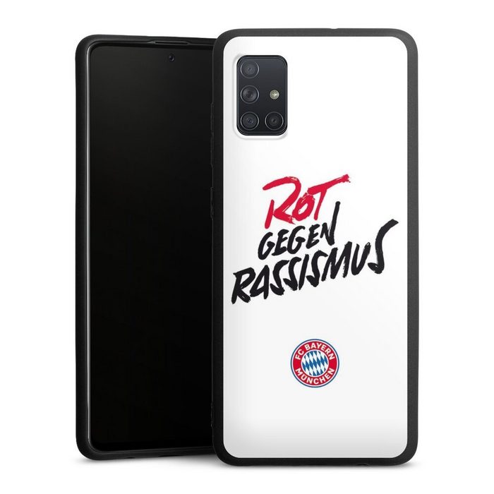 DeinDesign Handyhülle FC Bayern München FCB Rot gegen Rassismus FCB Rot gegen Rassismus Samsung Galaxy A71 Silikon Hülle Premium Case Handy Schutzhülle