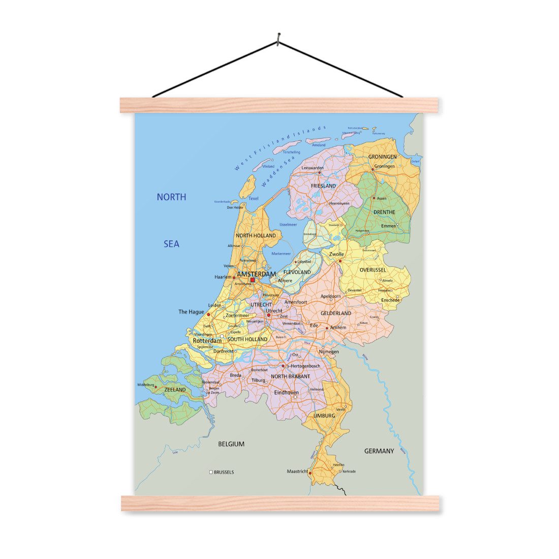 MuchoWow Poster Englische Karte - Niederlande günstig online kaufen