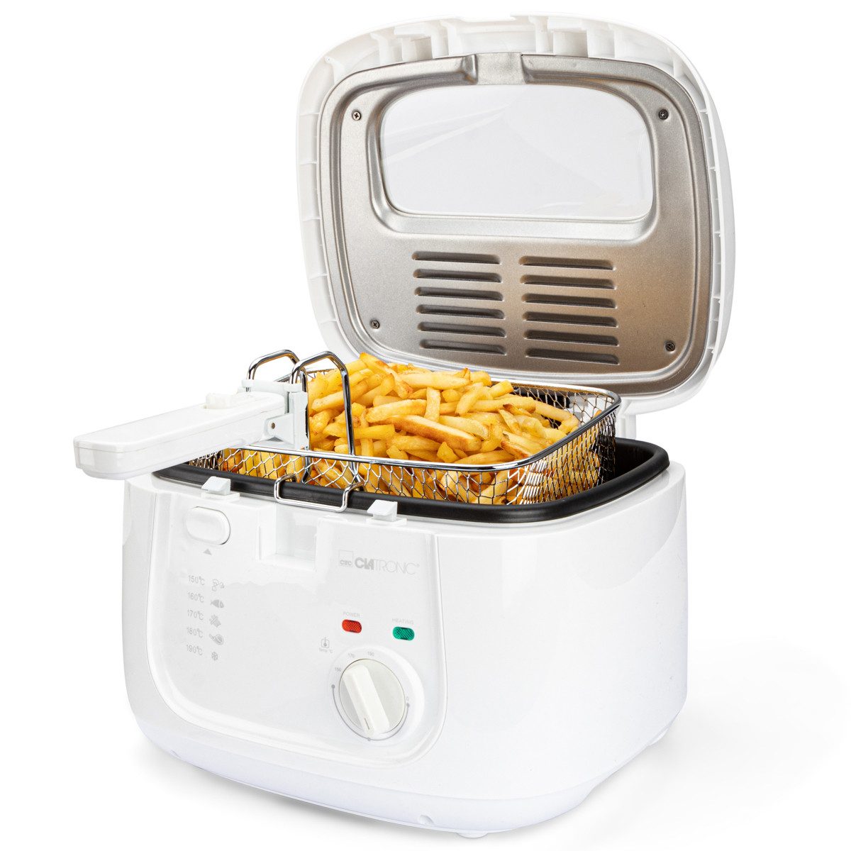 CLATRONIC Fritteuse FR 3771, 2,5L Kapazität, Antihaft-Ölbehälter