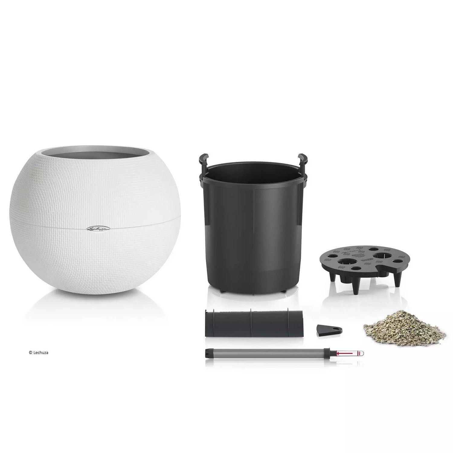 Lechuza® Blumentopf Puro Color 50 Komplettset schiefergrau (Komplettset)