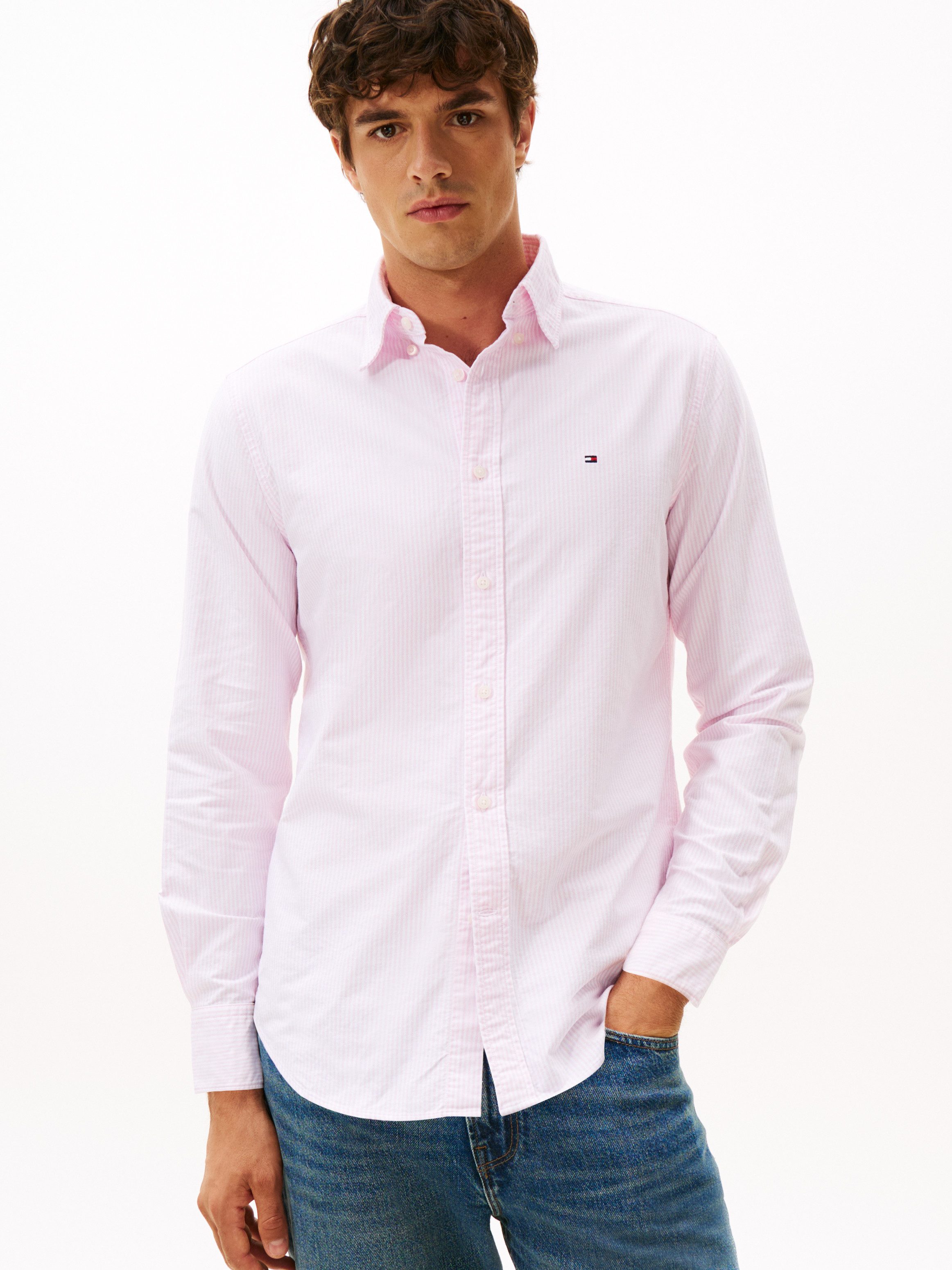 Tommy Hilfiger Langarmhemd HERITAGE OXFORD STRIPE günstig online kaufen
