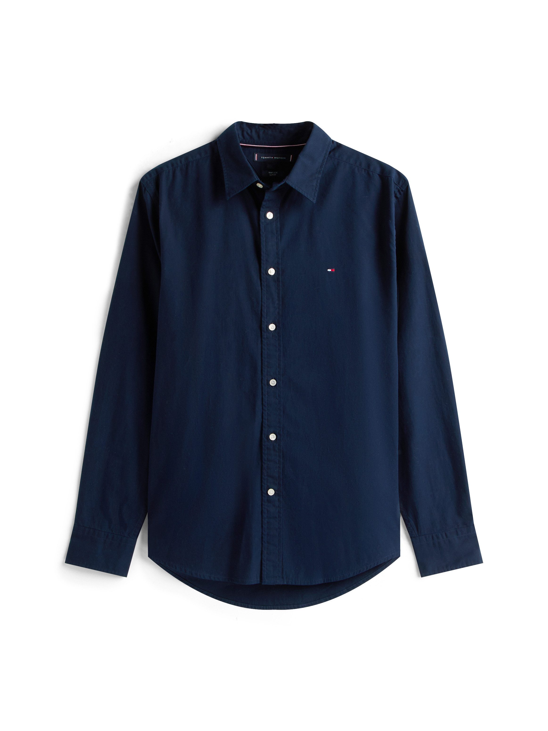 Tommy Hilfiger Langarmhemd FLEX POPLIN SHIRT Slim Fit, Kentkragen, Baumwollqualität – Bild 4 von 5
