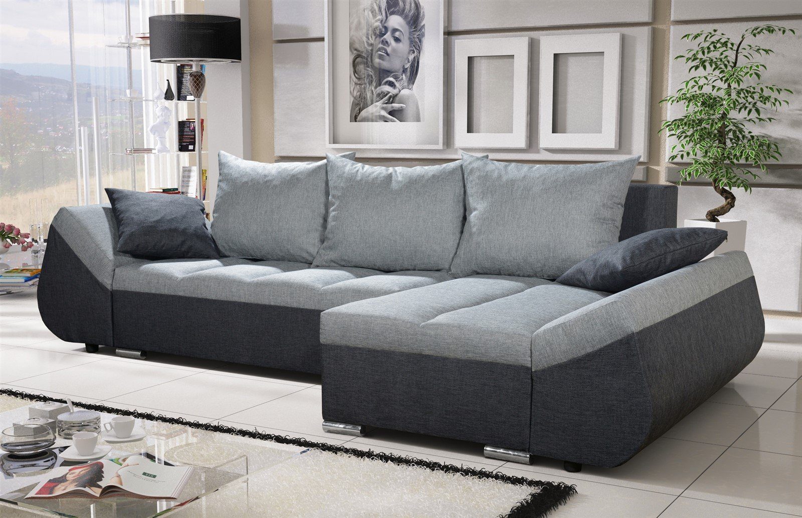 Fun Möbel Ecksofa Schlafsofa Sofa KLEO günstig online kaufen
