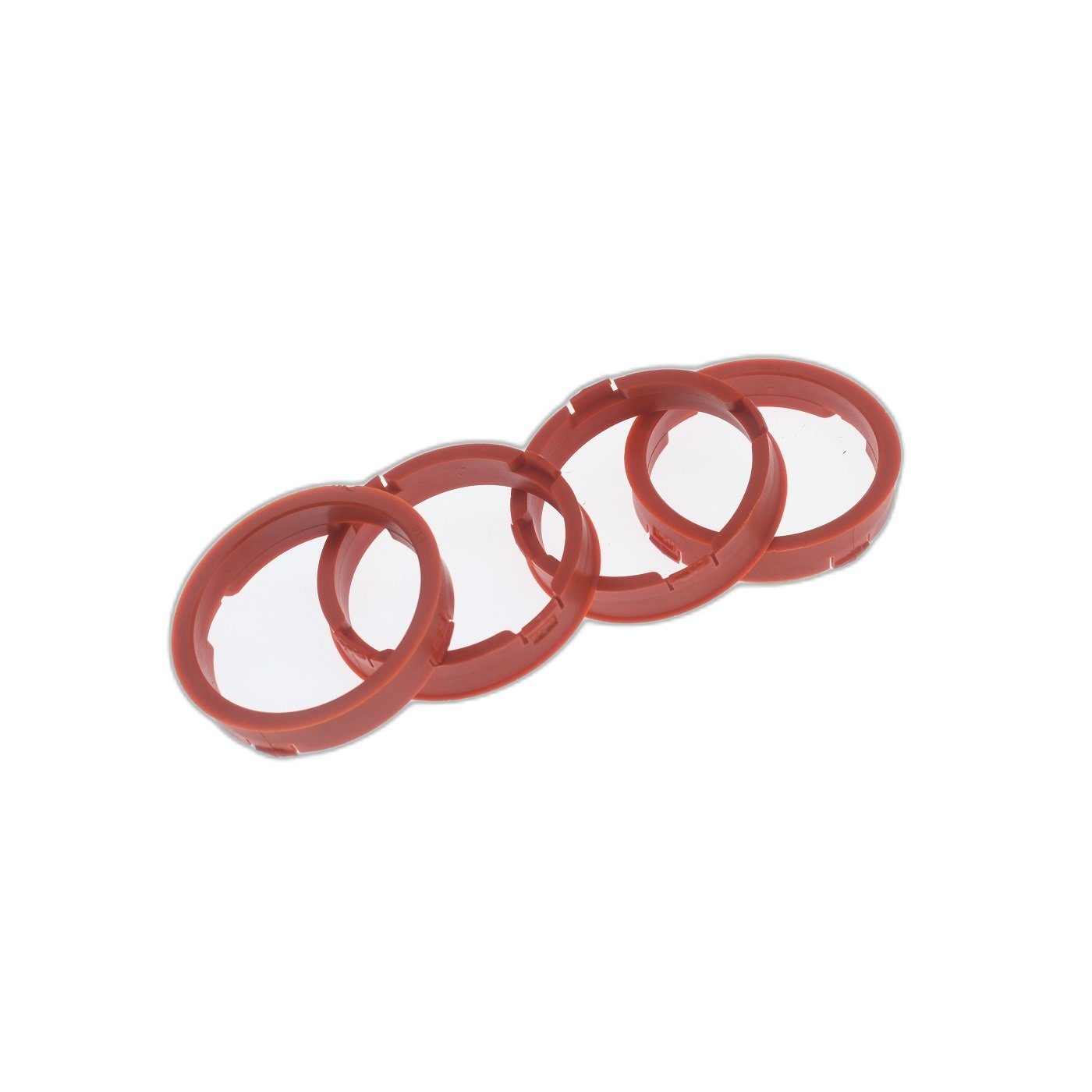 BRANDT AUTOMOTIVE Reifenstift 4X Zentrierringe rot Felgen Ringe Made in Germany, Maße: 73,1 x 63,4 mm