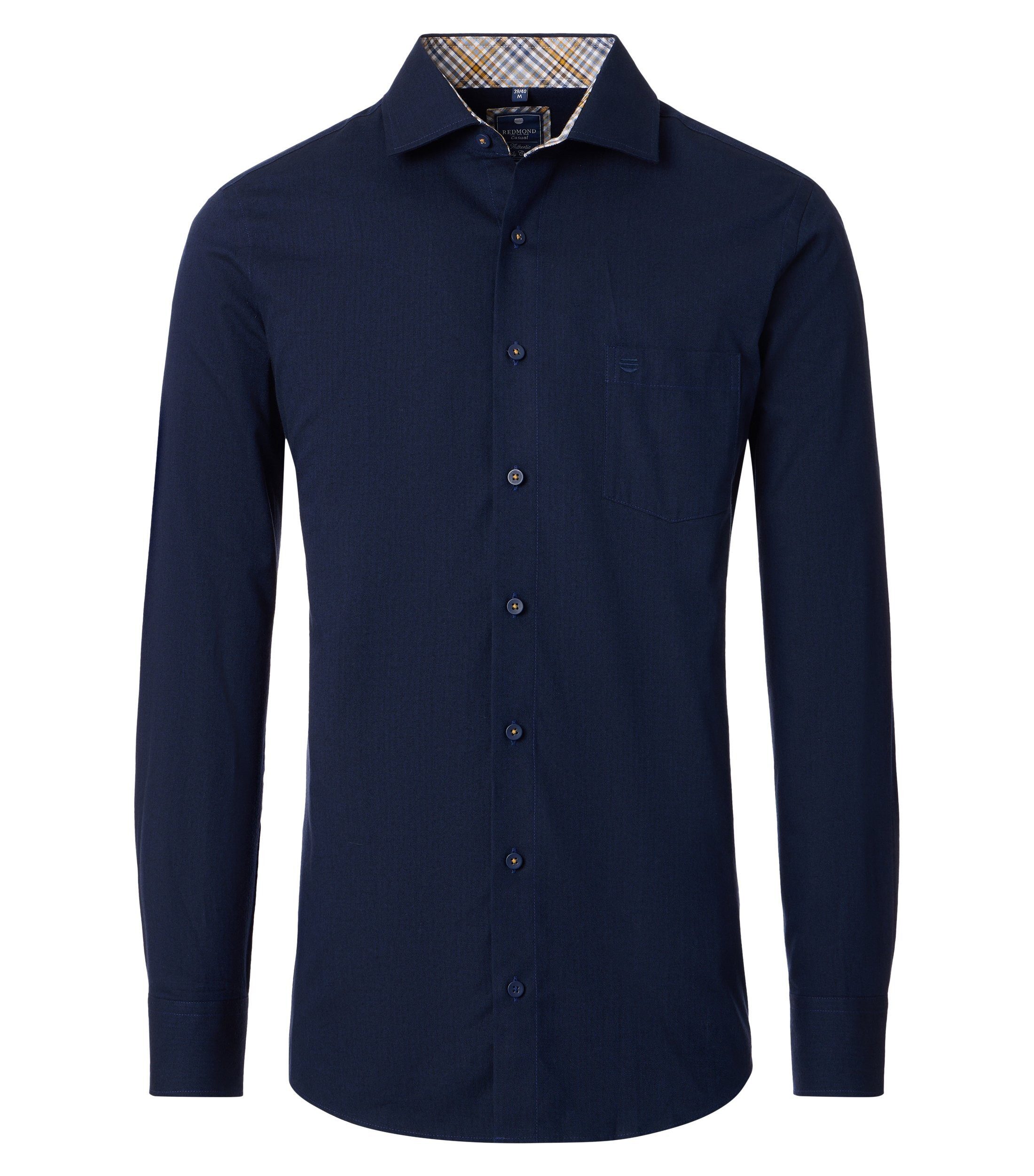 Redmond Langarmhemd uni Comfort Fit