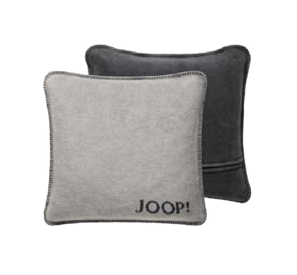 Ash-Anthrazit Qualität, Kissenhülle der Joop!, Qualität, Uni-Doubleface weiche Fleece auf Kissenhülle JOOP! Reißverschluss Fleece Rückseite