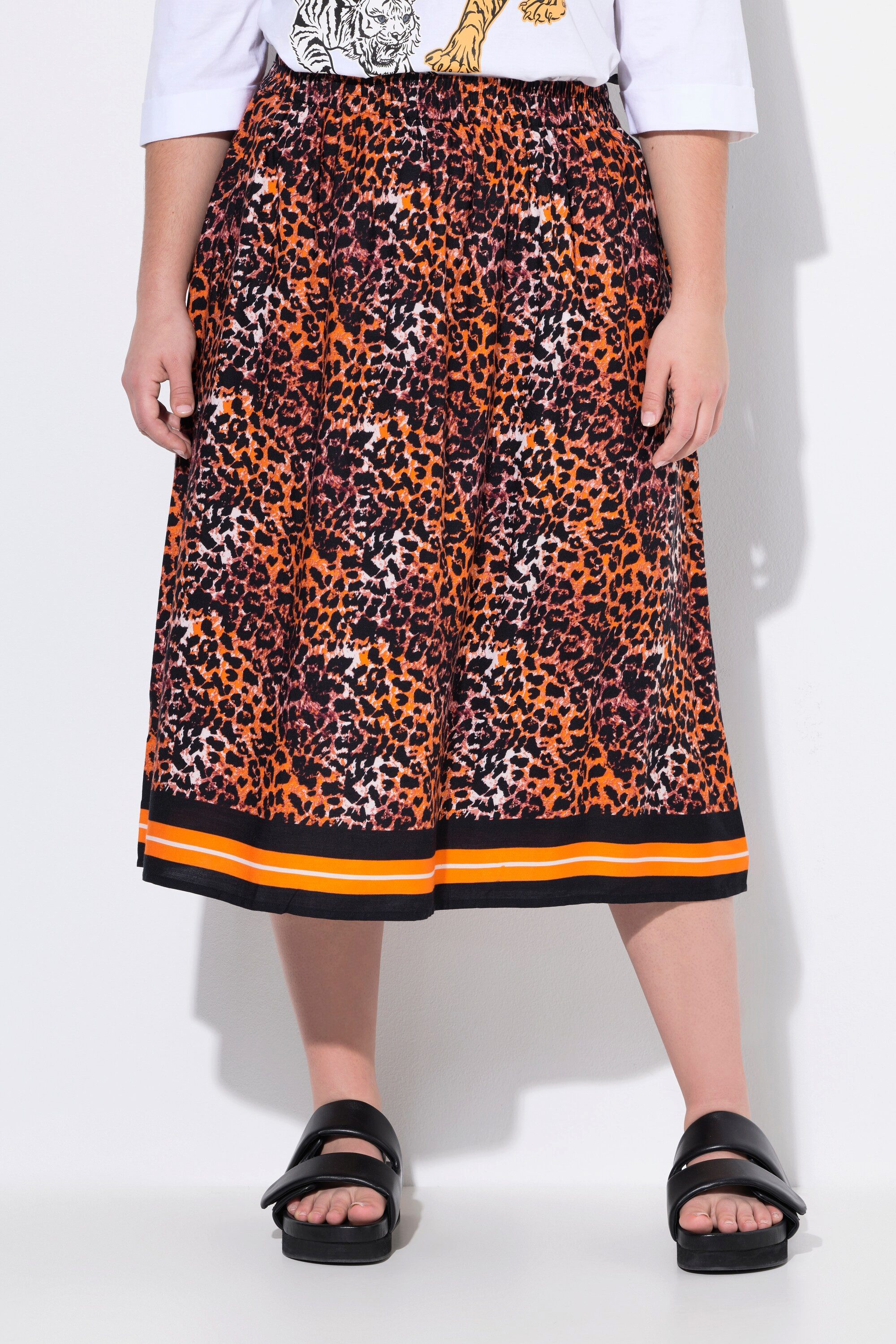 Angel of Style Maxirock Maxirock A-Linie Leo-Muster