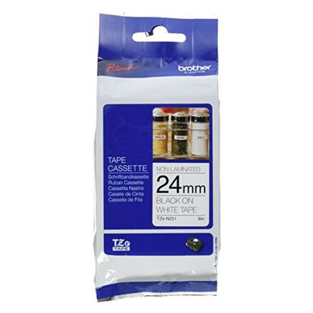 Thumbnail - Brother Druckerband P-touch TZEN251 white/black (8m x 24mm)