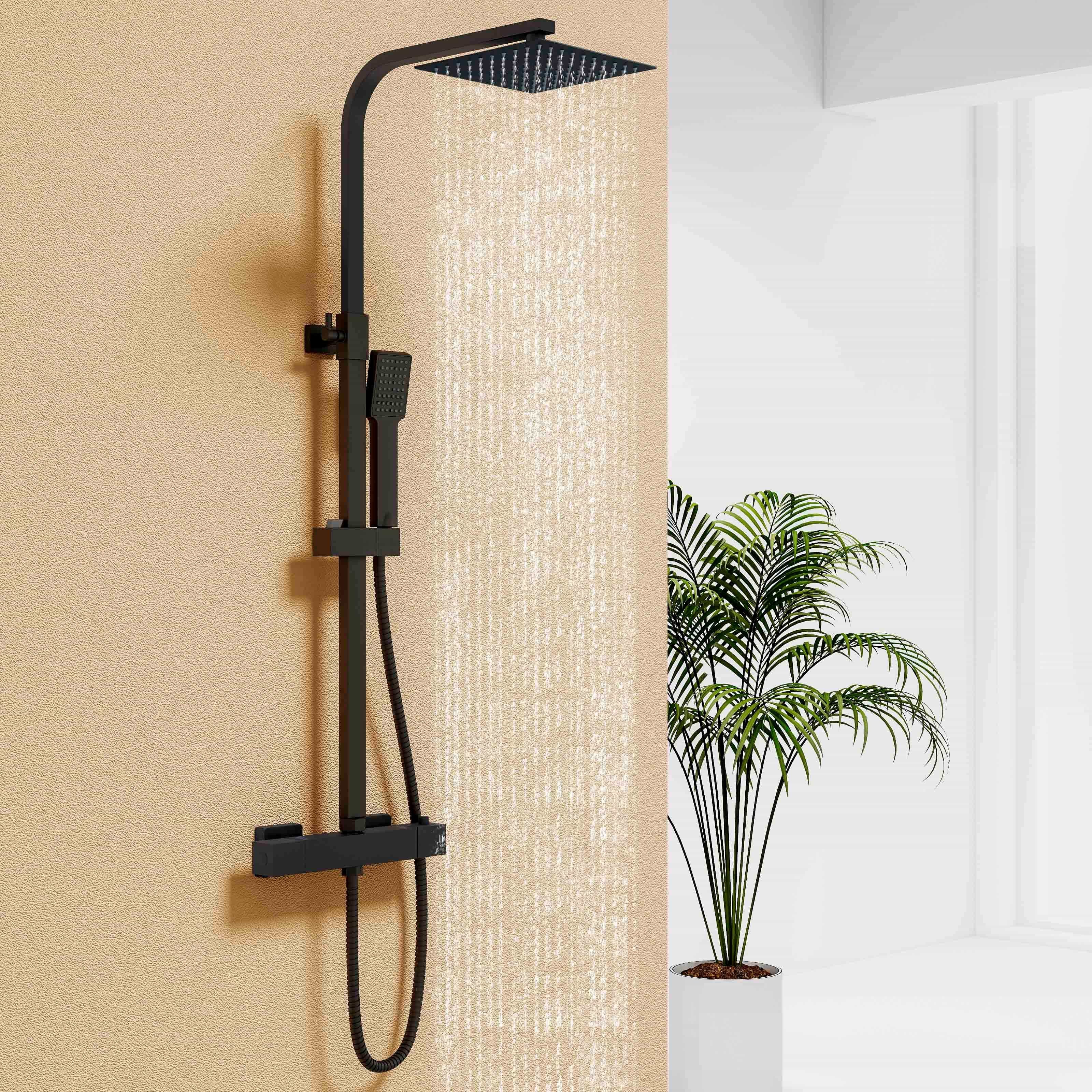 Duschparadies Duschsystem DUSCHPARADIES Thermostat-Duschsystem Edelstahl Qu günstig online kaufen