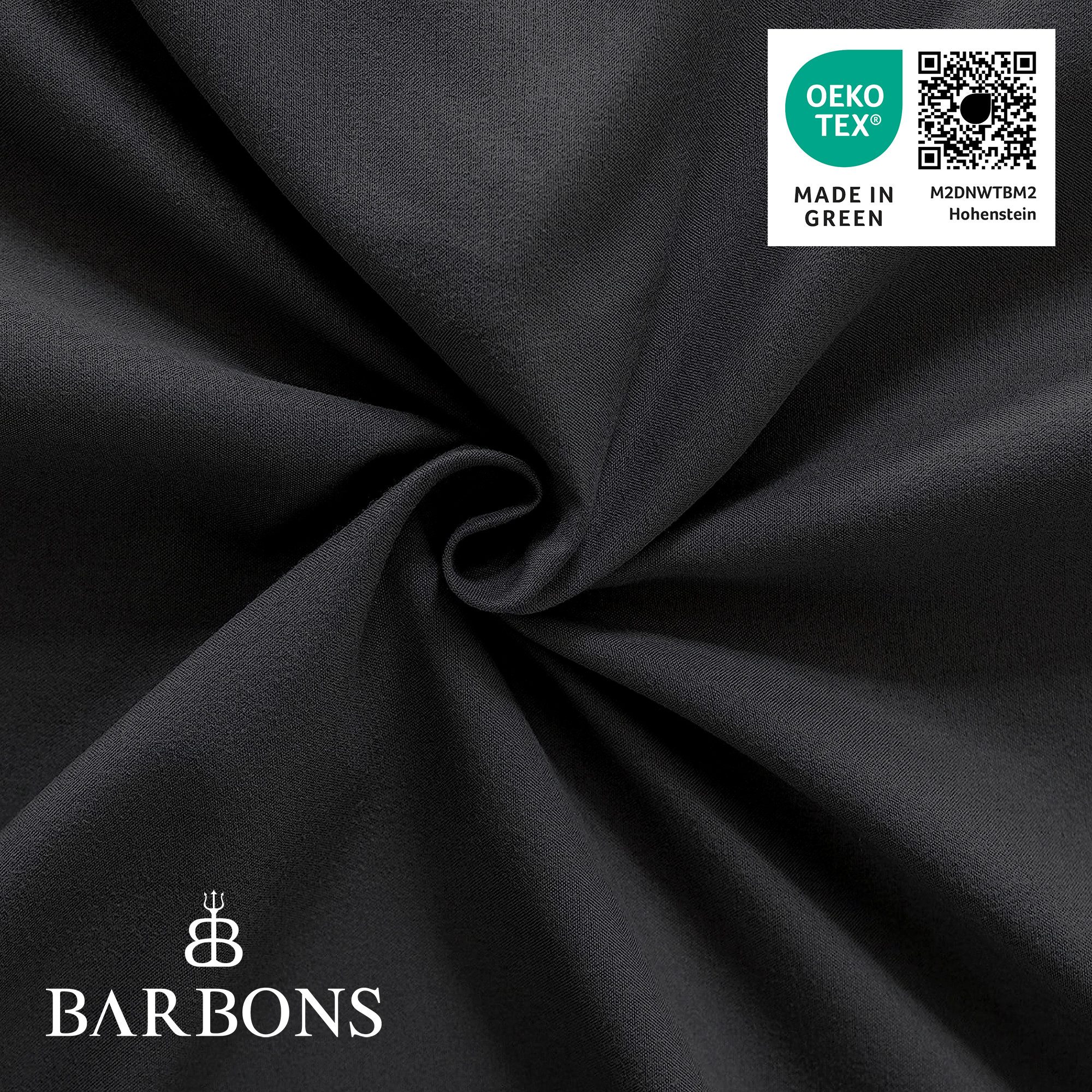 BARBONS Spannbettlaken Jersey Bettlaken, 145 g/m² Spannbetttuch, bis zu 25cm Höhe, Topper, Jersey aus 100% Baumwolle, Gummizug: rundum, (1 Stück), Rundumgummi,  – Bild 5 von 5