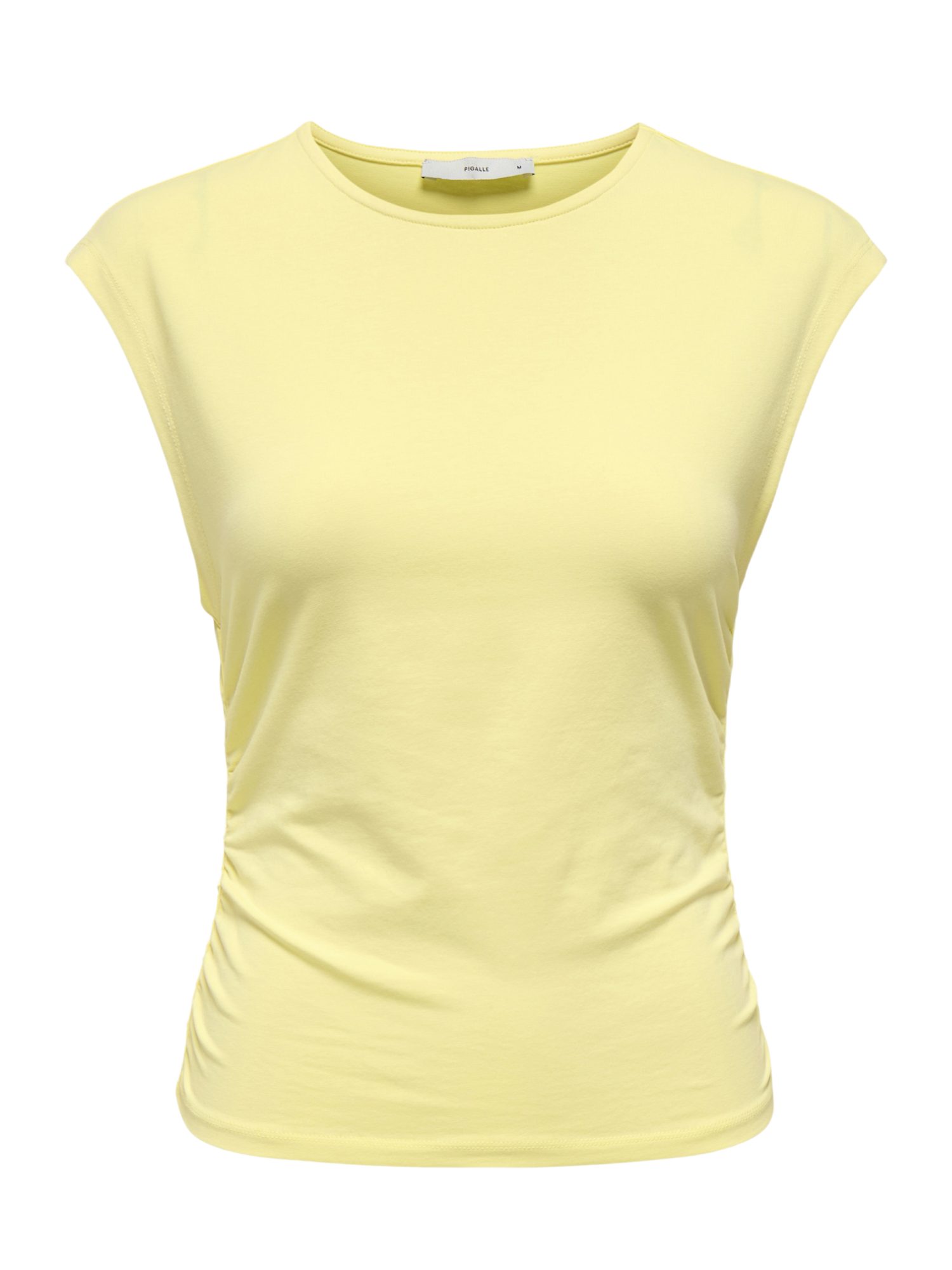ONLY Kurzarmbluse 2027 3_SUMMER gelb,Casual,Bio-Baumwolle,Unifarben,Rundhals,Ärmellos,Regular Fit