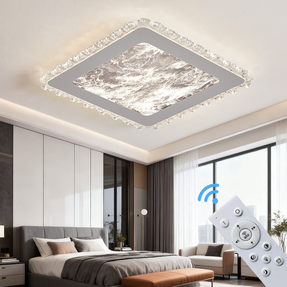 Eurohandisplay LED Deckenleuchte LED Deckenleuchte mit Fernbedienung Lichtfarbe Helligkeit einstellbar, LED fest integriert, Neutralweiß, Kaltweiß, Warmweiß, Lichtfarbe und Helligkeit einstellbar