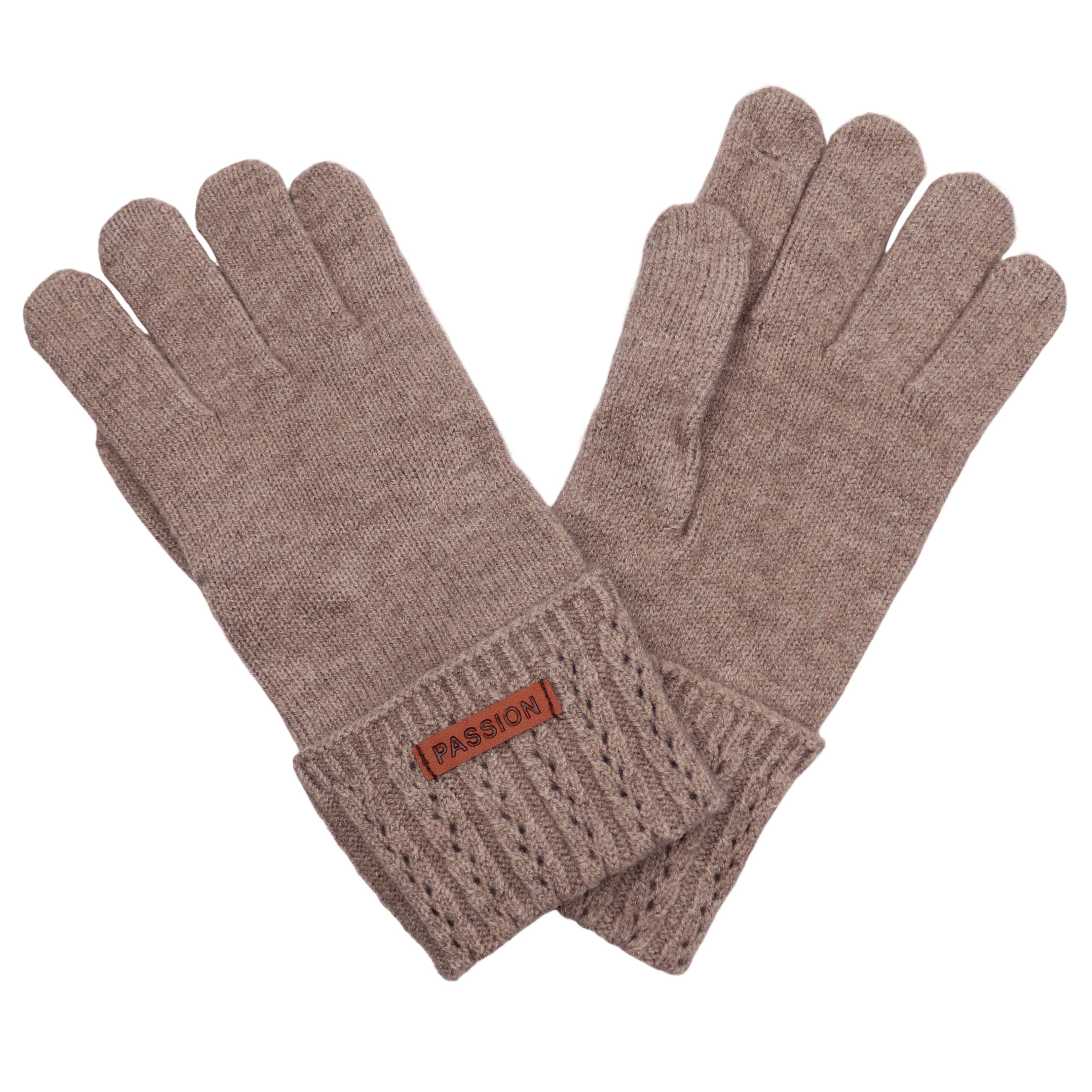 MIRROSI Strickhandschuhe Damen Handschuhe warm Weich, Einheitsgröße Zopfmuster sehr weich und warm ideal für Herbst oder Winter