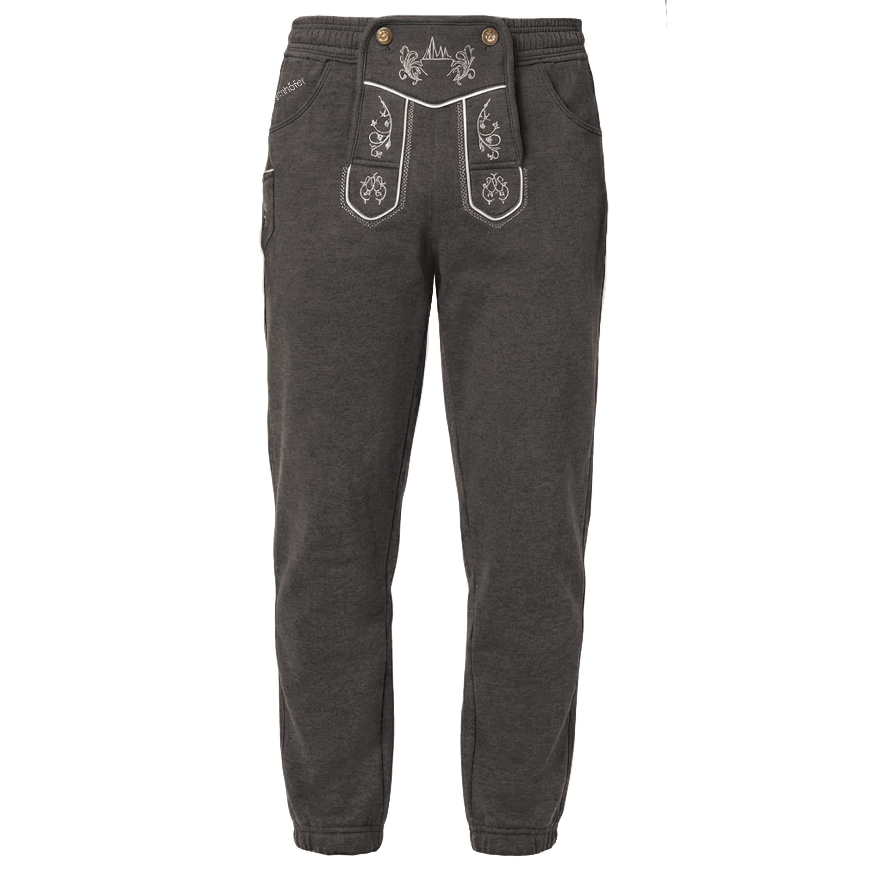 Steigenhöfer Manufaktur Trachtenhose Lange Jogginghose mit Kordelzug im Lederhosen Look - Marius Jogging Lederhose Herren Tracht - Für dein Oktoberfest Herren Outfit