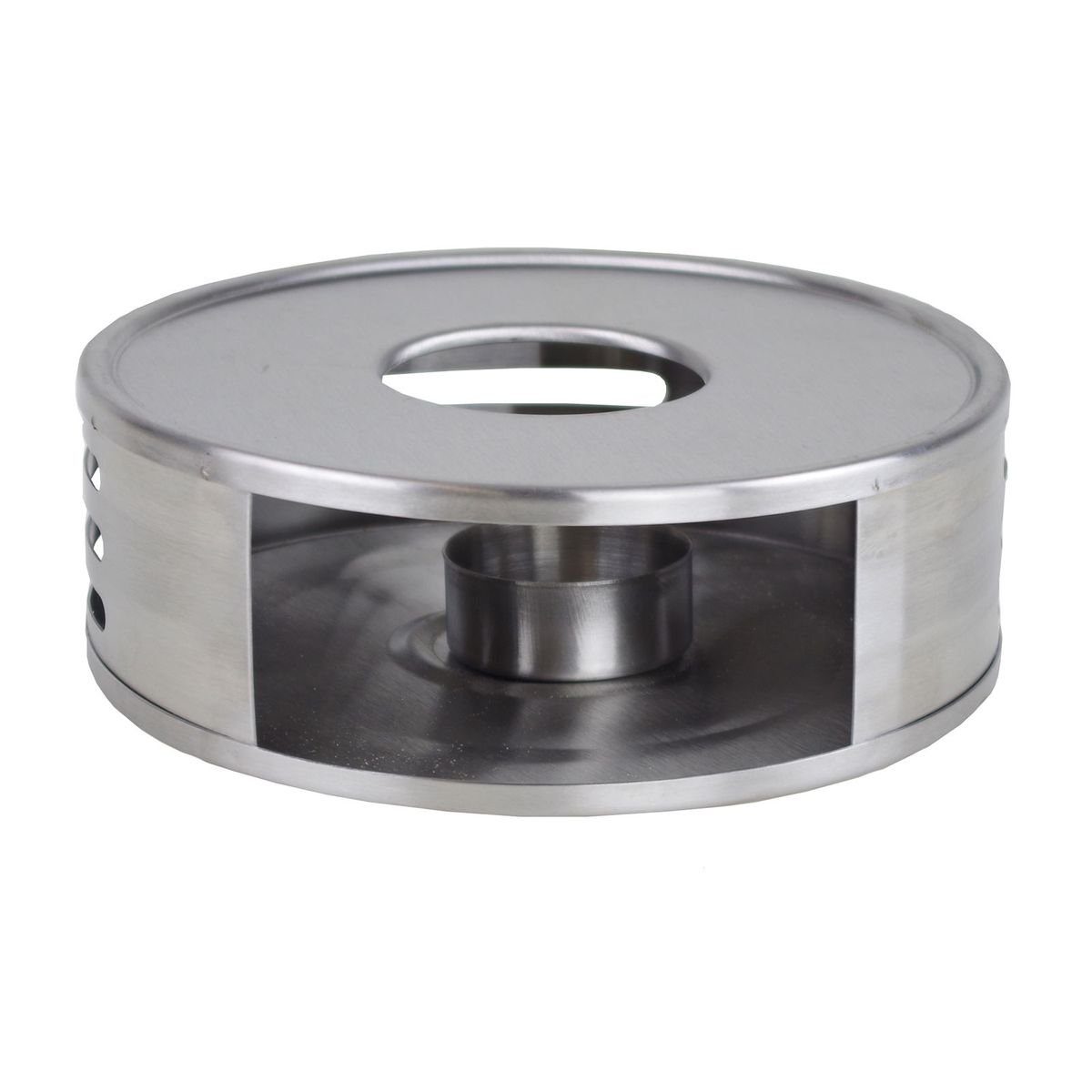 Haushalt International Getränkeuntersetzer Edelstahl Подогреватели rund mit Teelichthalter Teewärmer Warmhalter, matt gebürstet