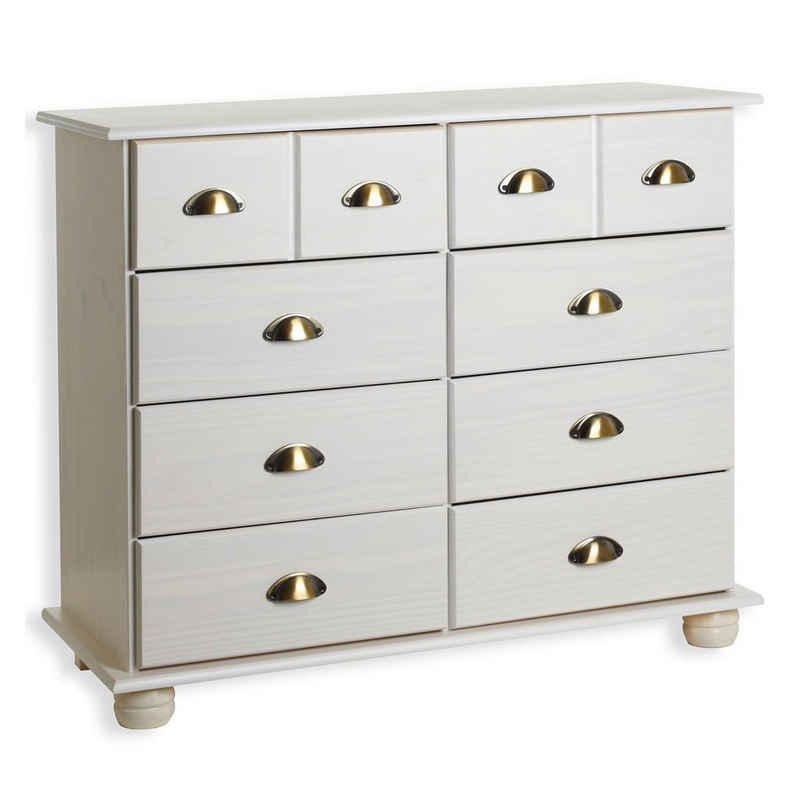 IDIMEX Kommode COLMAR, Schubladenschrank Kommode Apothekerschrank Sideboard, 8 Schubladen, we