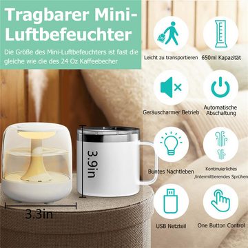 Bifurcation Kombigerät Luftbefeuchter und -reiniger Bedroom Home Mini Cool Mist Luftbefeuchter 440 ml