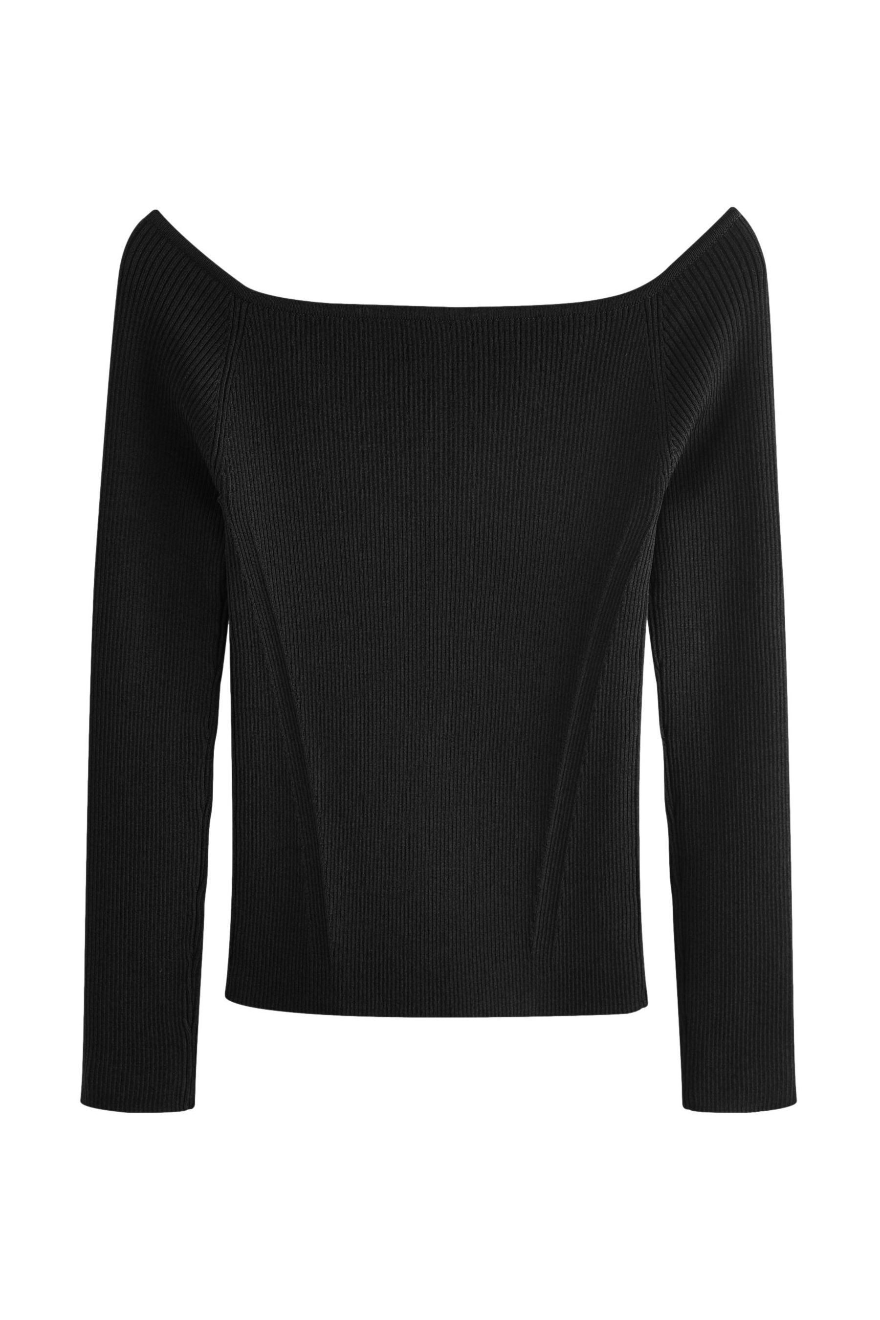 Next Carmenpullover Bardot-Pullover aus Rippstrick (1-tlg) günstig online kaufen