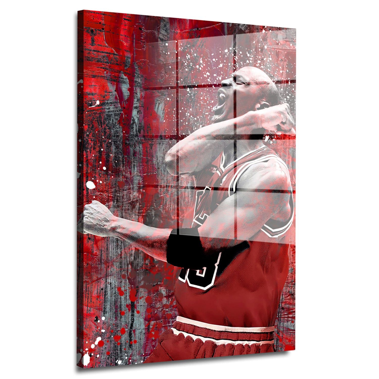 Artedinoi Acrylglasbild Jordan Pop Art Basketball Spieler Acrylglas Wandbild Bild Wanddeko Woh