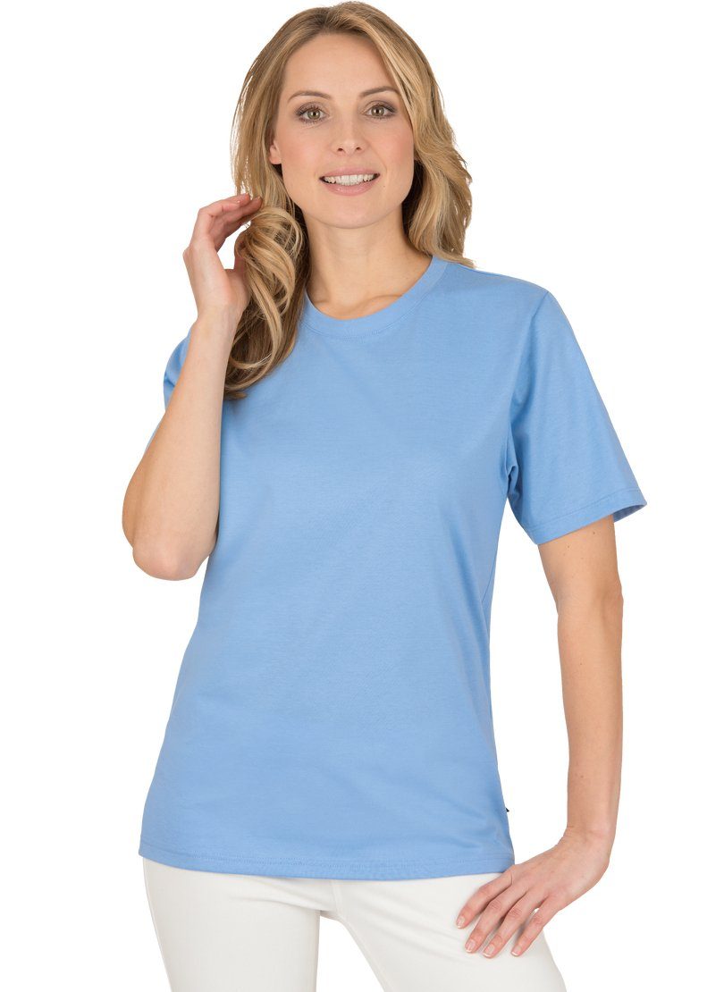 Trigema T-Shirt TRIGEMA T-Shirt aus 100% Baumwolle horizont