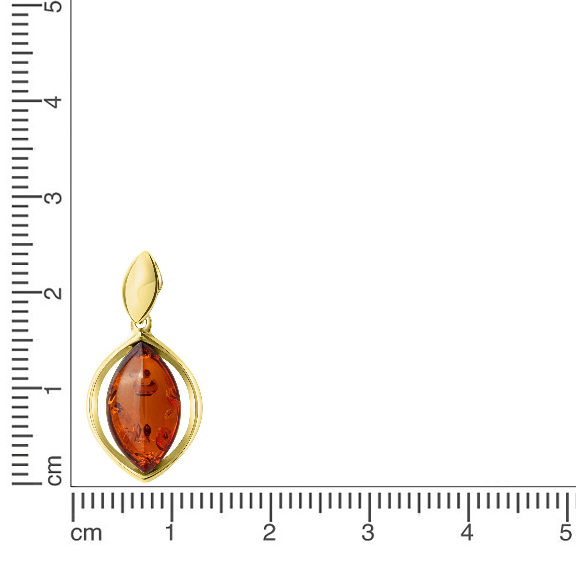 Vivance Kettenanhänger 925/-Sterling Silber vergoldet Bernstein günstig online kaufen