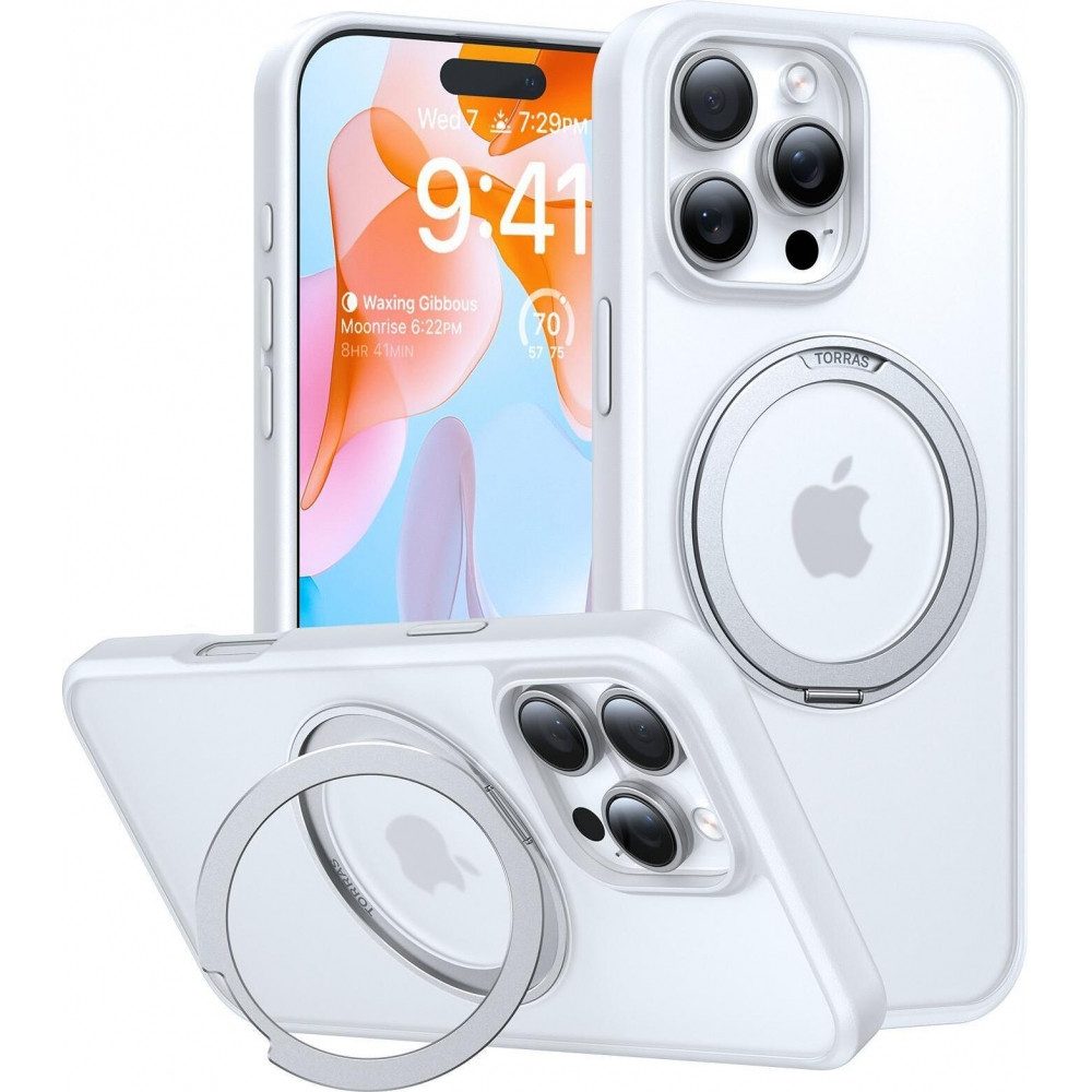 TORRAS Handyhülle Ostand Pro Case für iPhone 16 Pro - Schutzhülle - weiß