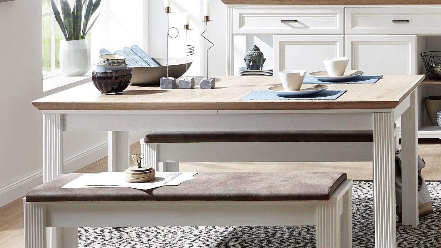 Innostyle Esstisch Esstisch Jasmin Küchentisch in Pinie hell Artisan Eiche 160-220 cm