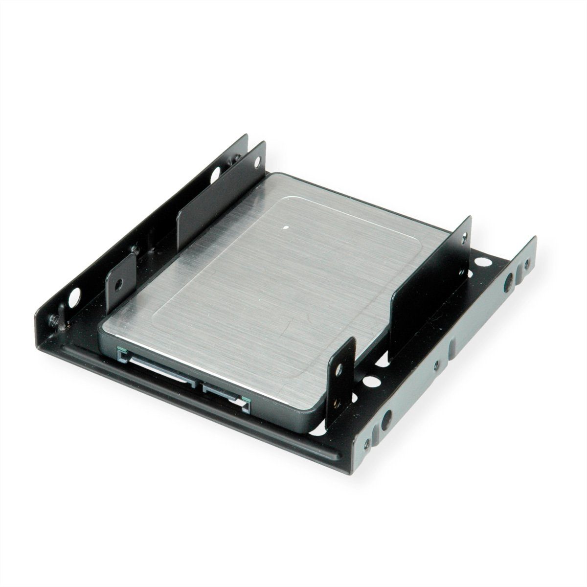 ROLINE PC-Gehäuse Montageadapter, 3,5 Zoll Rahmen für 2x 2.5 HDD/SSD, Metall