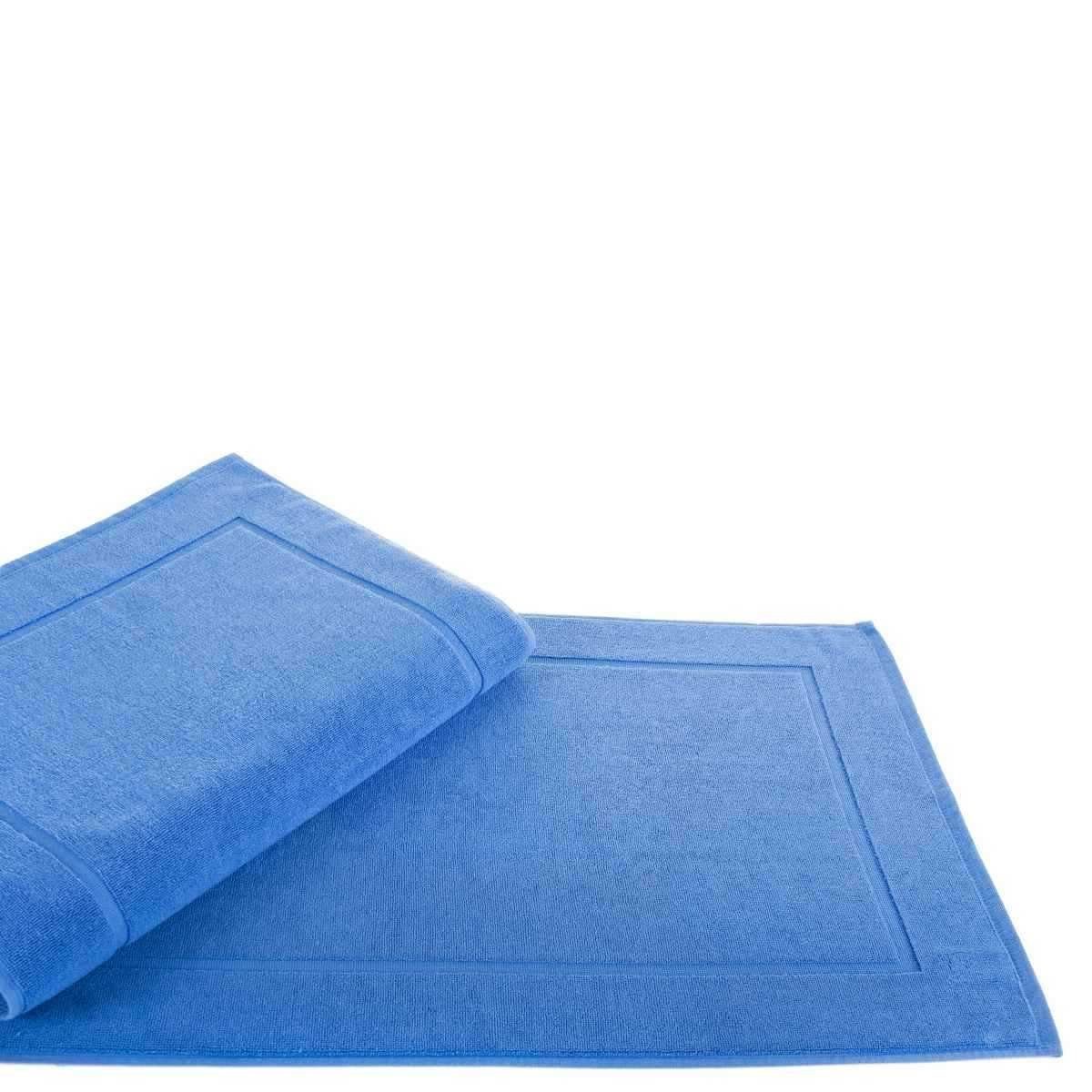 etérea Himmlische Qualität Handtücher etérea Blau pflegeleicht (1-St), Set Baumwolle Badematte Carli 2er Duschvorleger