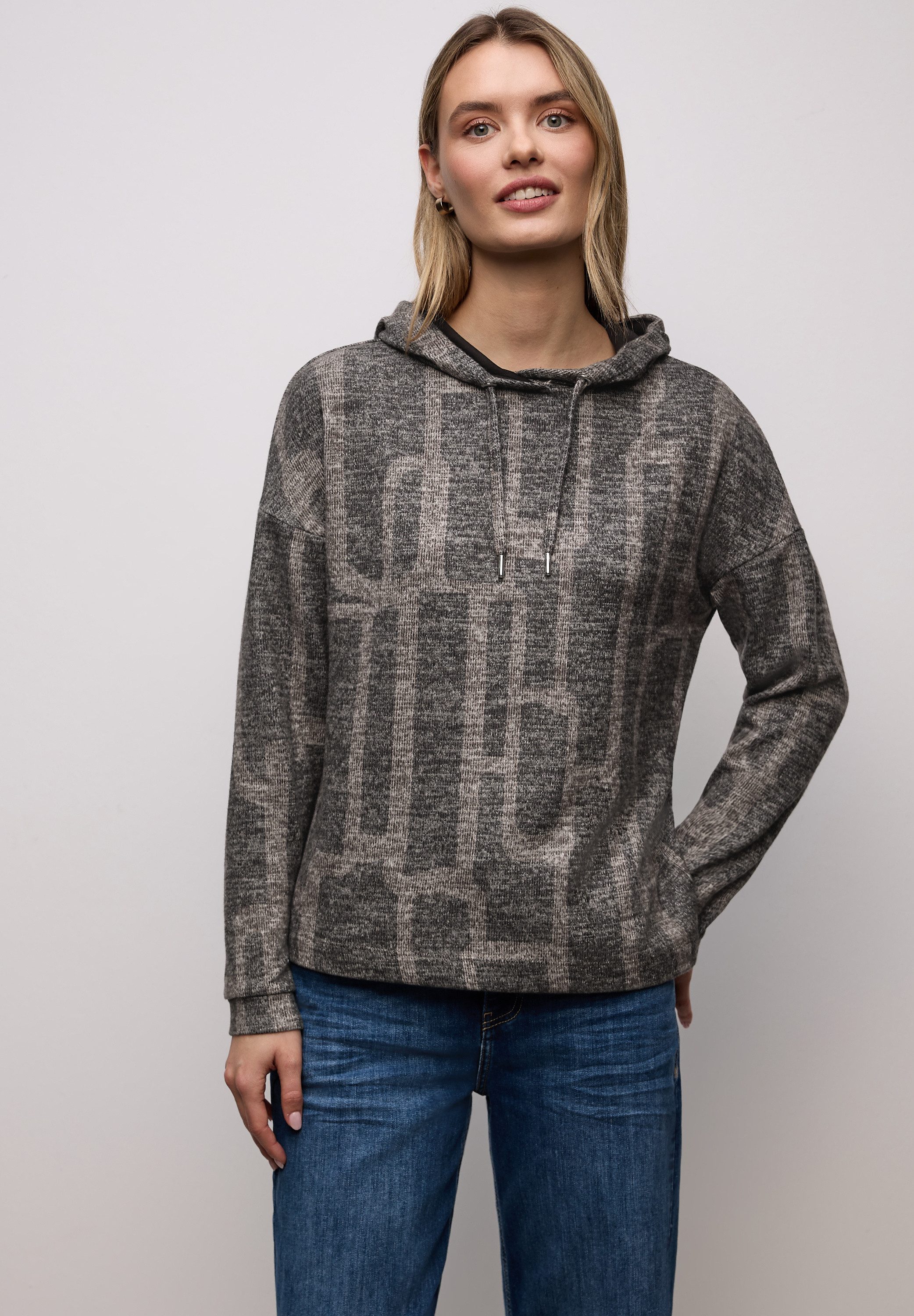 STREET ONE Langarmshirt im Hoodie-Style