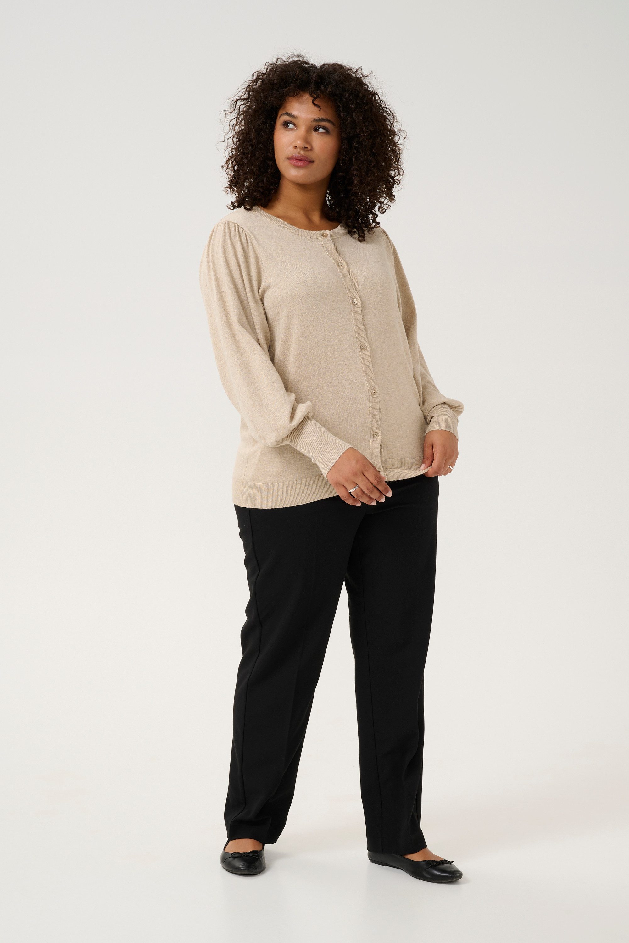 KAFFE Curve Strickpullover Strickjacke KClizzy Große Größen