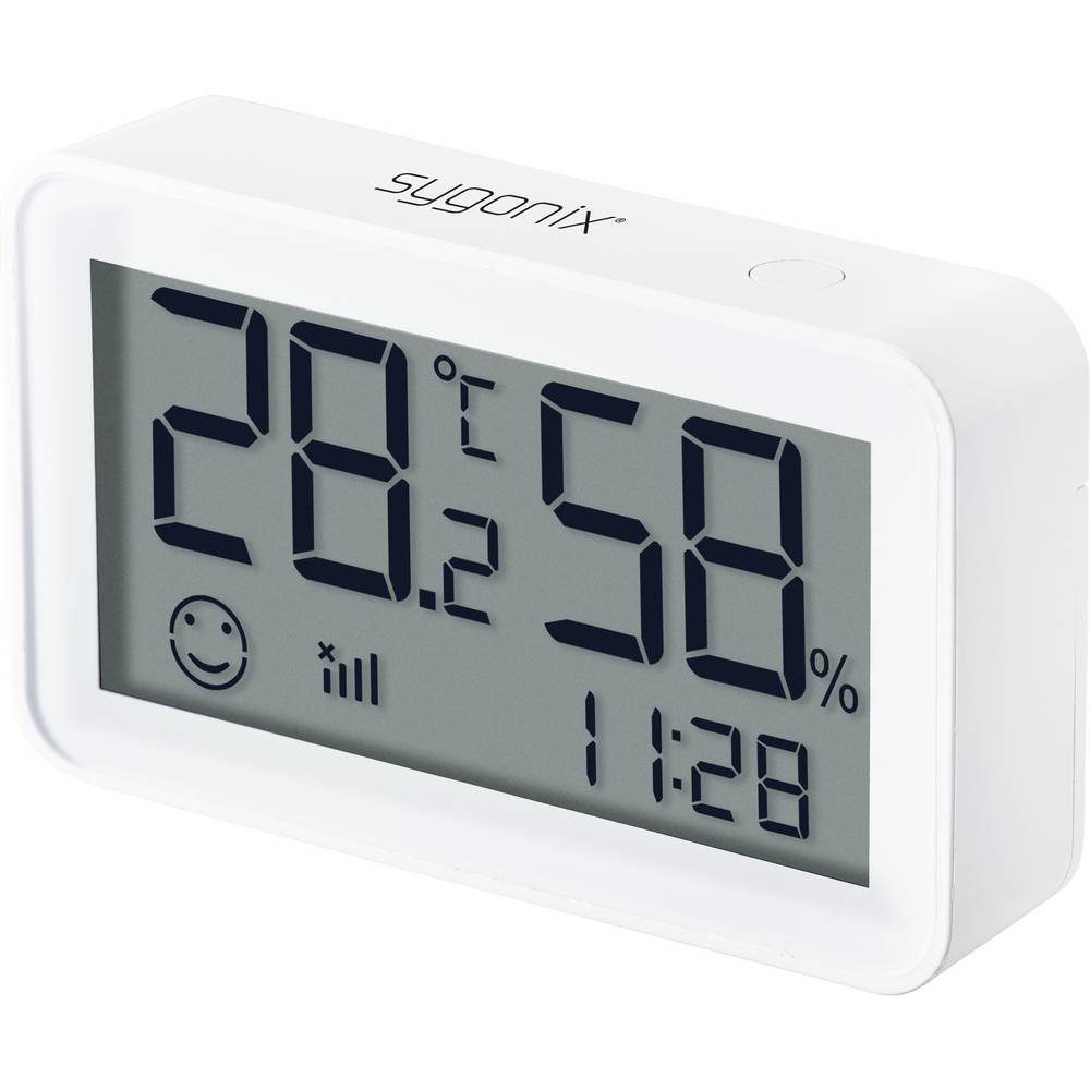 Sygonix Hygrometer WLAN Thermometer/Hygrometer, Anzeige für Temperatur,  Luftfeuchtigkeit und Uhrzeit auf LCD-Display