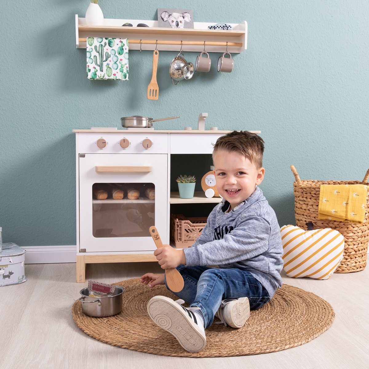 MUSTERKIND® Spielküche Magnolia, weiß/natur günstig online kaufen