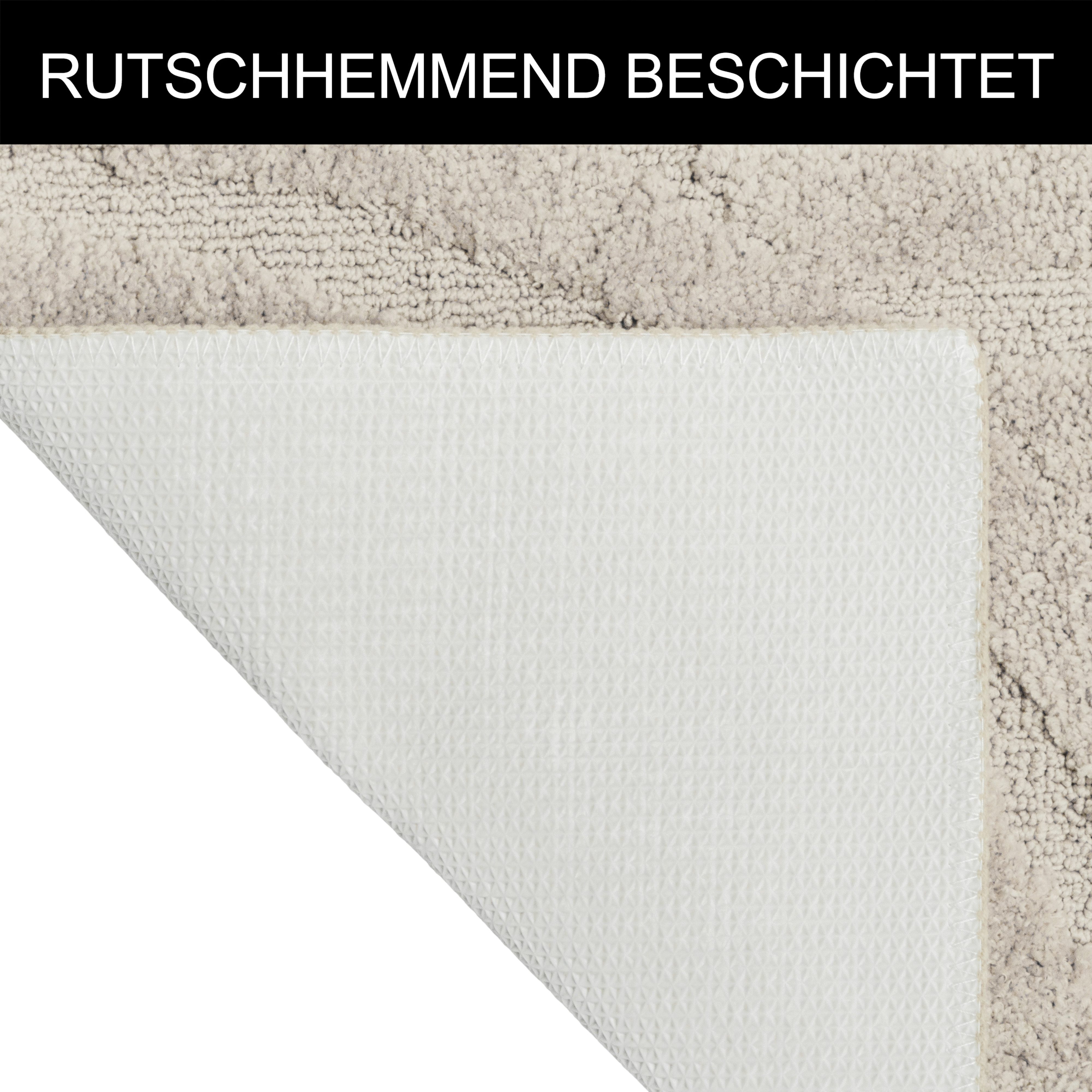 OTTO home Badematte Regona Scandi, Badvorleger, Badezimmer Teppich, Duschvorleger, Höhe 10 mm, rutschhemmend beschichtet, strapazierfähig, Polyester, halbrund,  – Bild 4 von 5