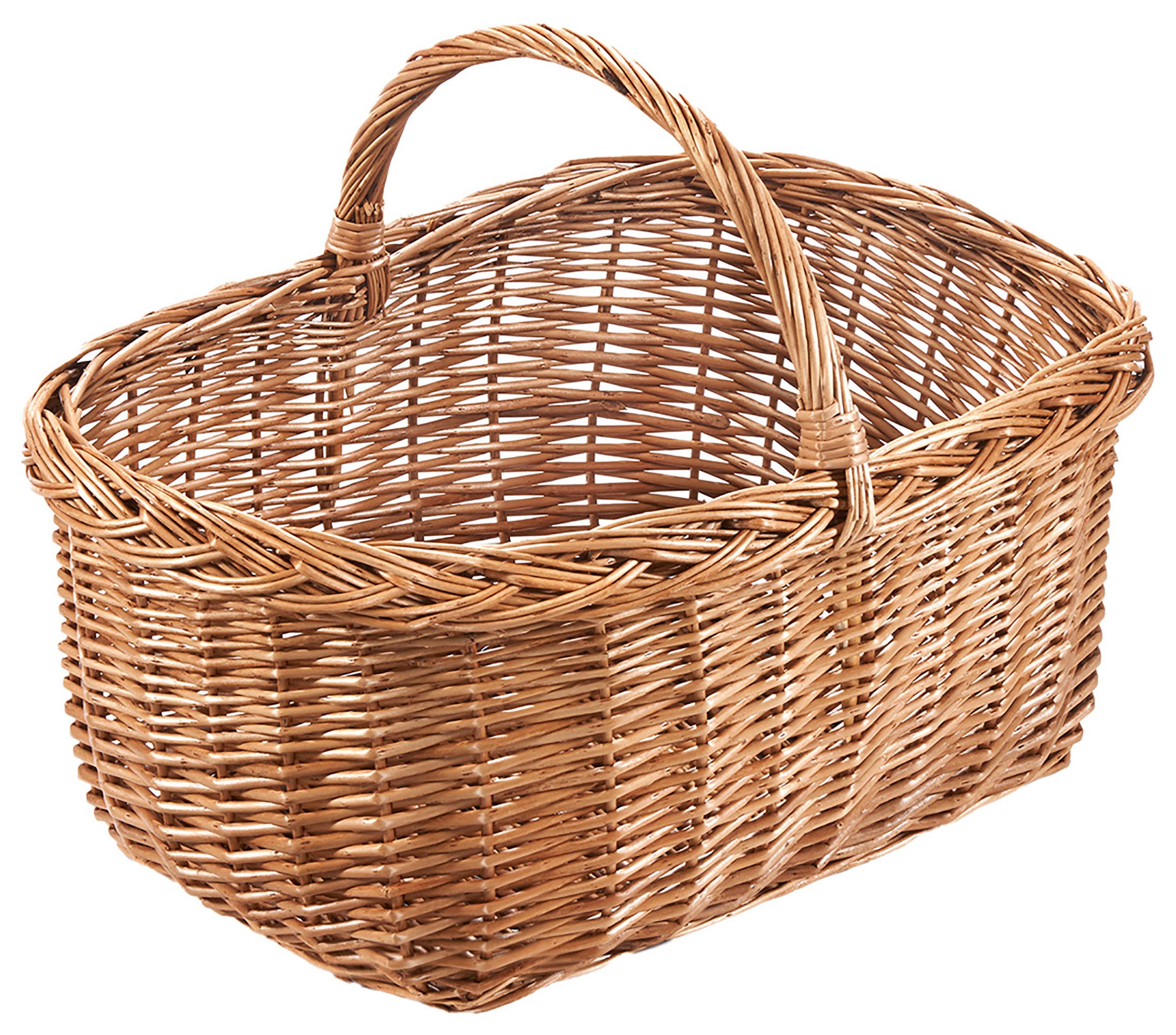 Kobolo Einkaufskorb Geflochtener Weidenkorb Korb Shopper günstig online kaufen
