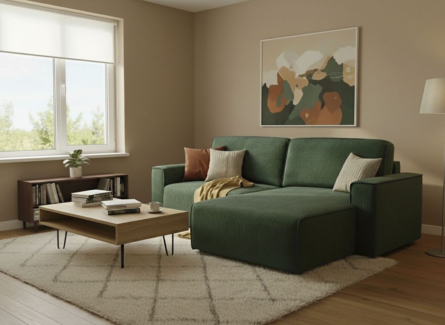Home affaire Ecksofa Chance, Recamiere beidseitig montierbar, Schlaffunktion, Breite 265 cm, in Cordstoff HYPER, mit Schlaffunktion und Bettkasten