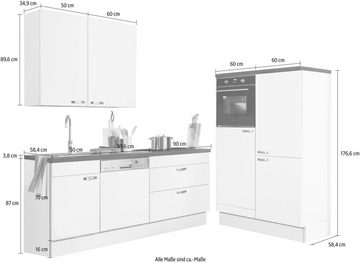 OPTIFIT Küchenzeile Cara, mit Vollauszügen und Soft-Close-Funktion, Breite 320 cm