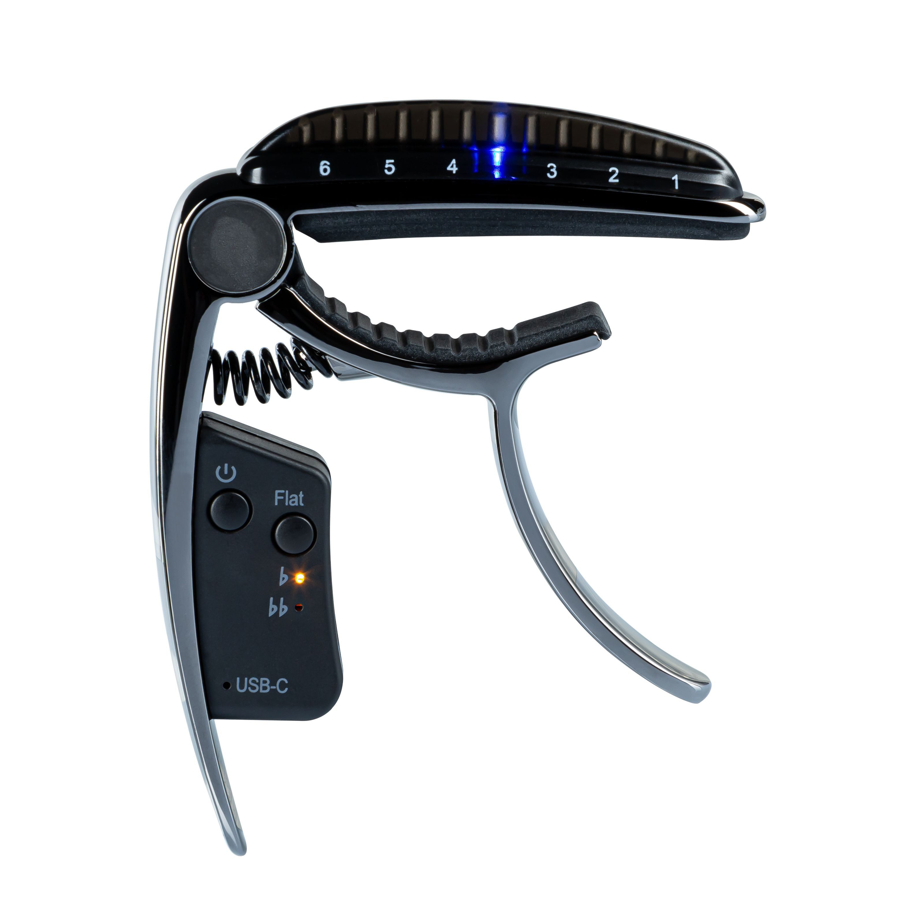 FAME Stimmgerät, Capo-Tuner Black - Stimmgerät für Gitarren