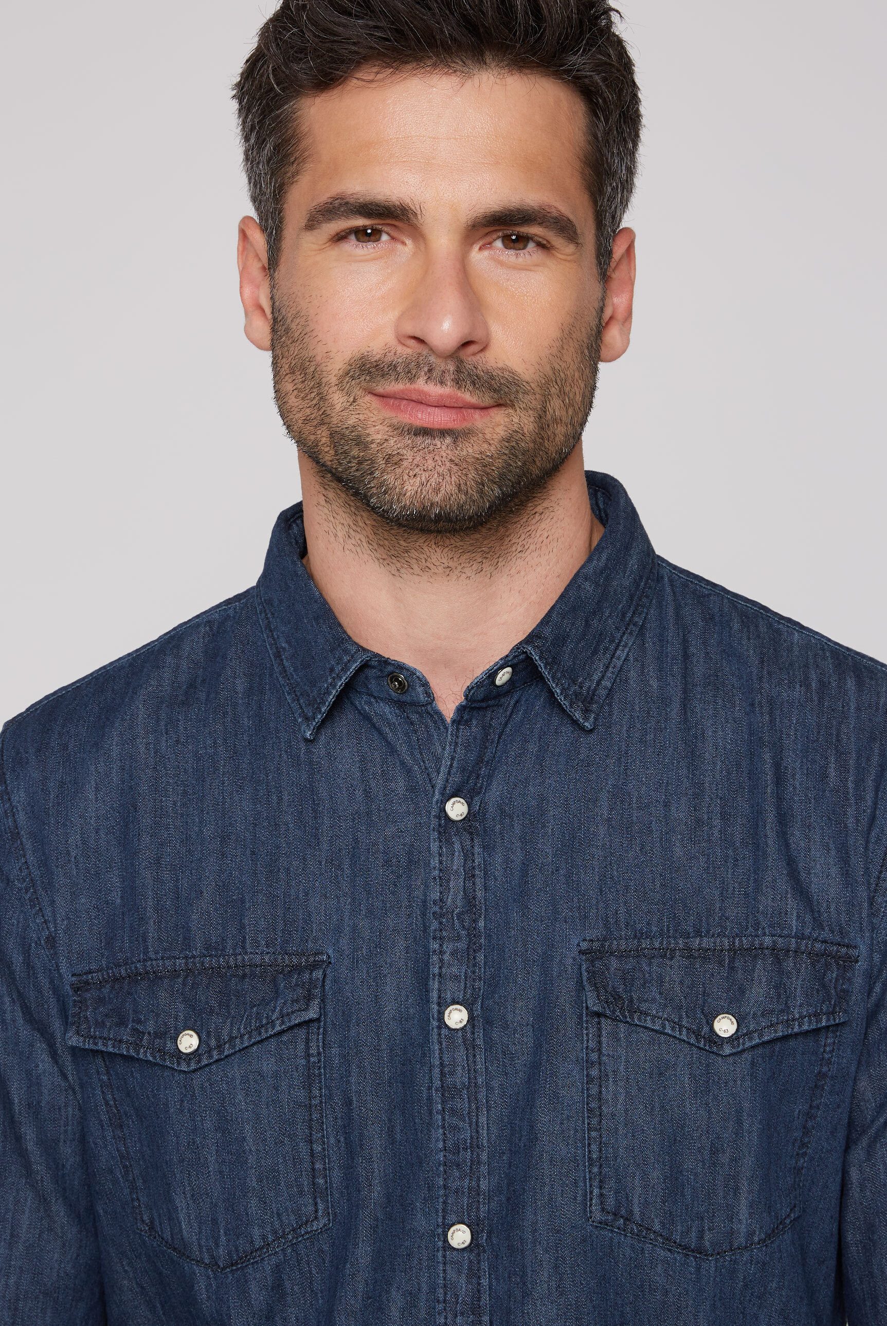 CAMP DAVID Langarmhemd aus Baumwolle