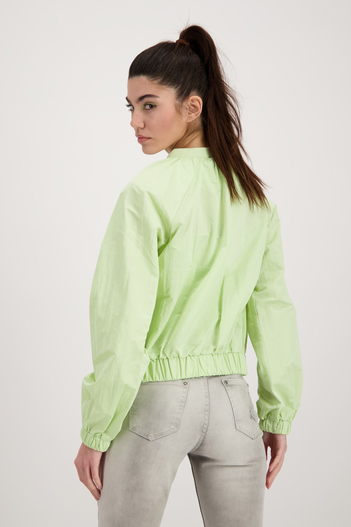 Nylon pastell Windbreaker green Jacke Stoff aus Monari