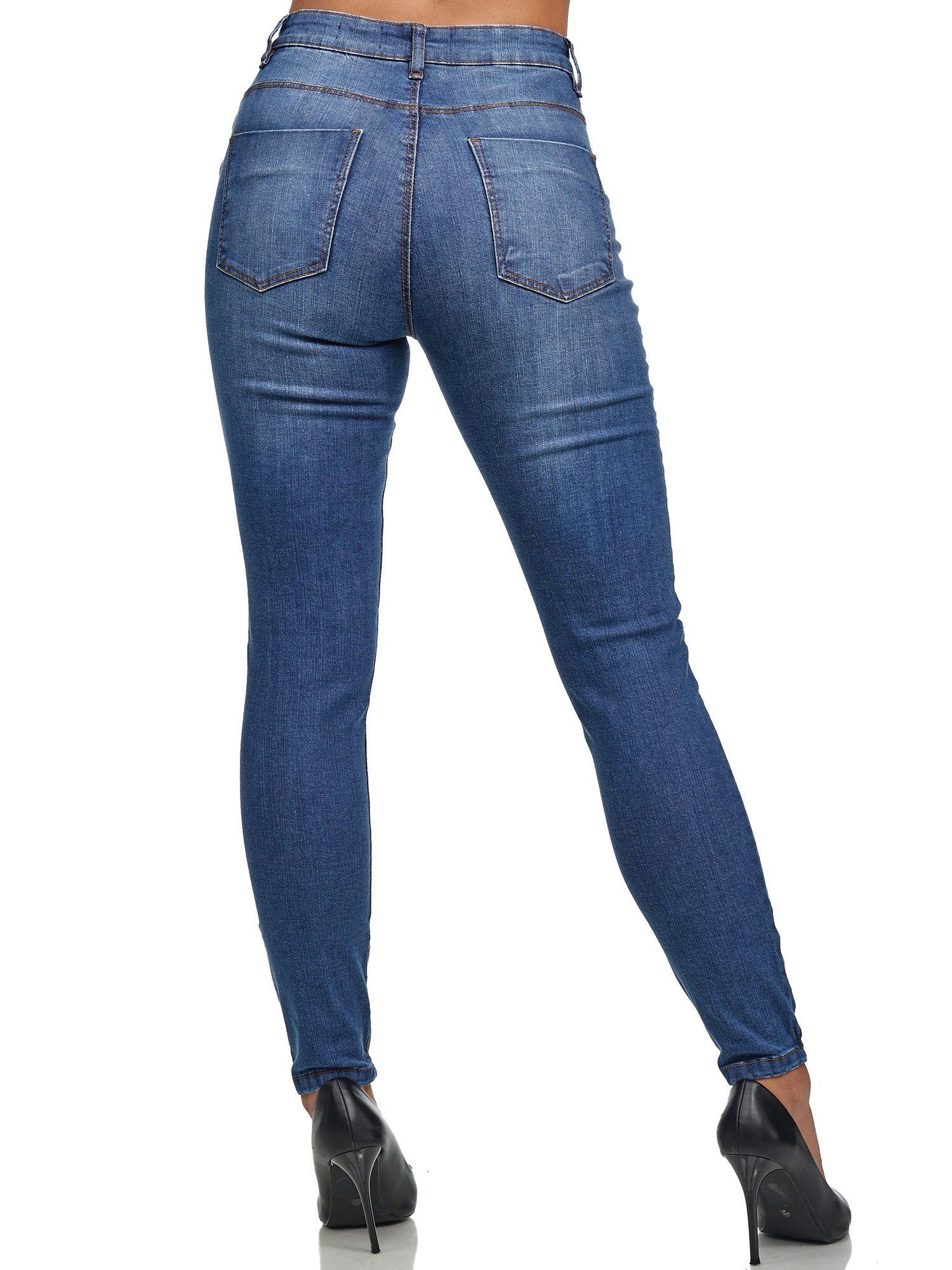 Tazzio High-waist-Jeans F101 Damen Skinny Fit Jeanshose