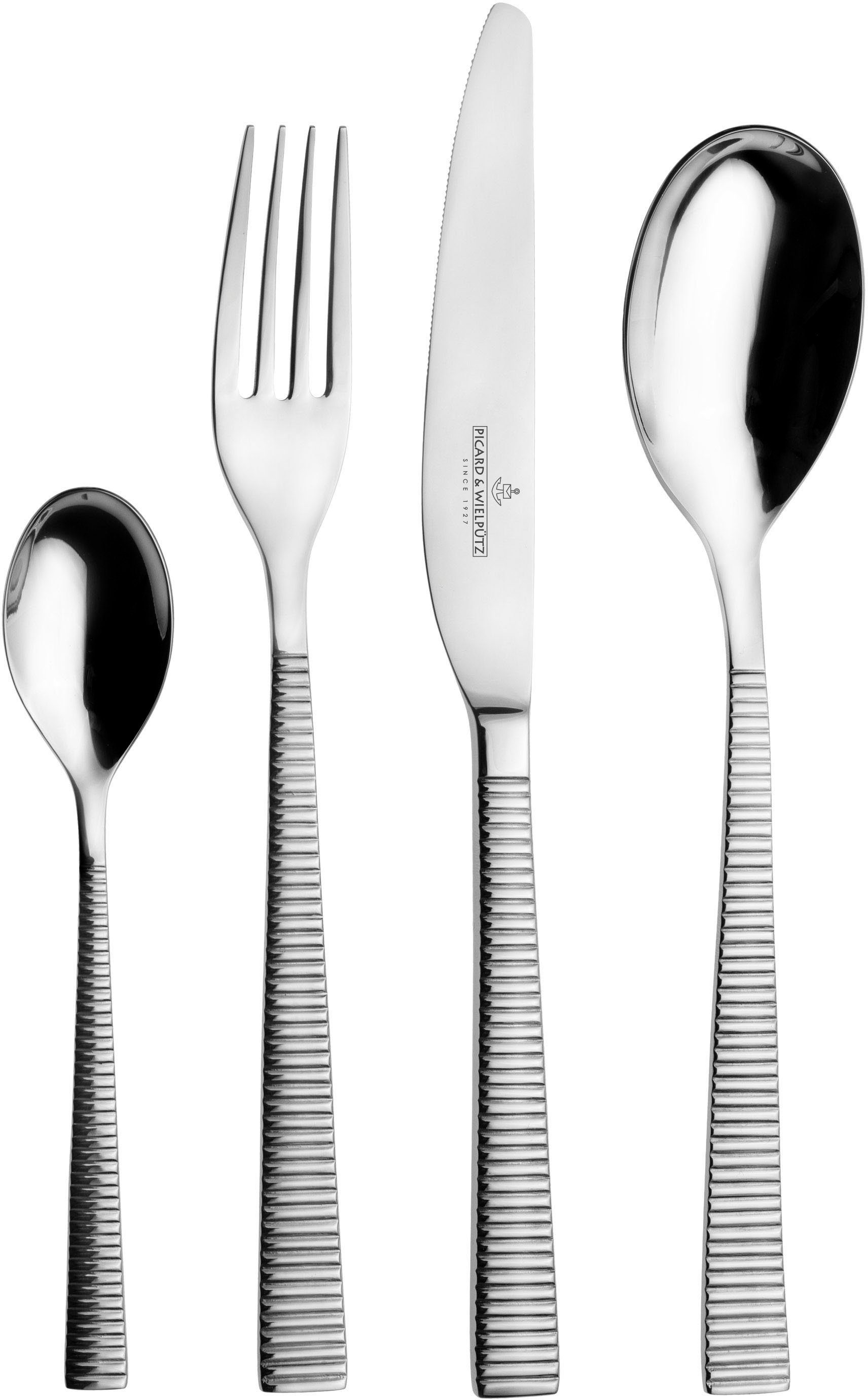 Picard & Wielpütz Solingen Besteck-Set LINA (24-tlg), 6 Personen, Chromnickelstahl 18/10, mit Geschenkverpackung